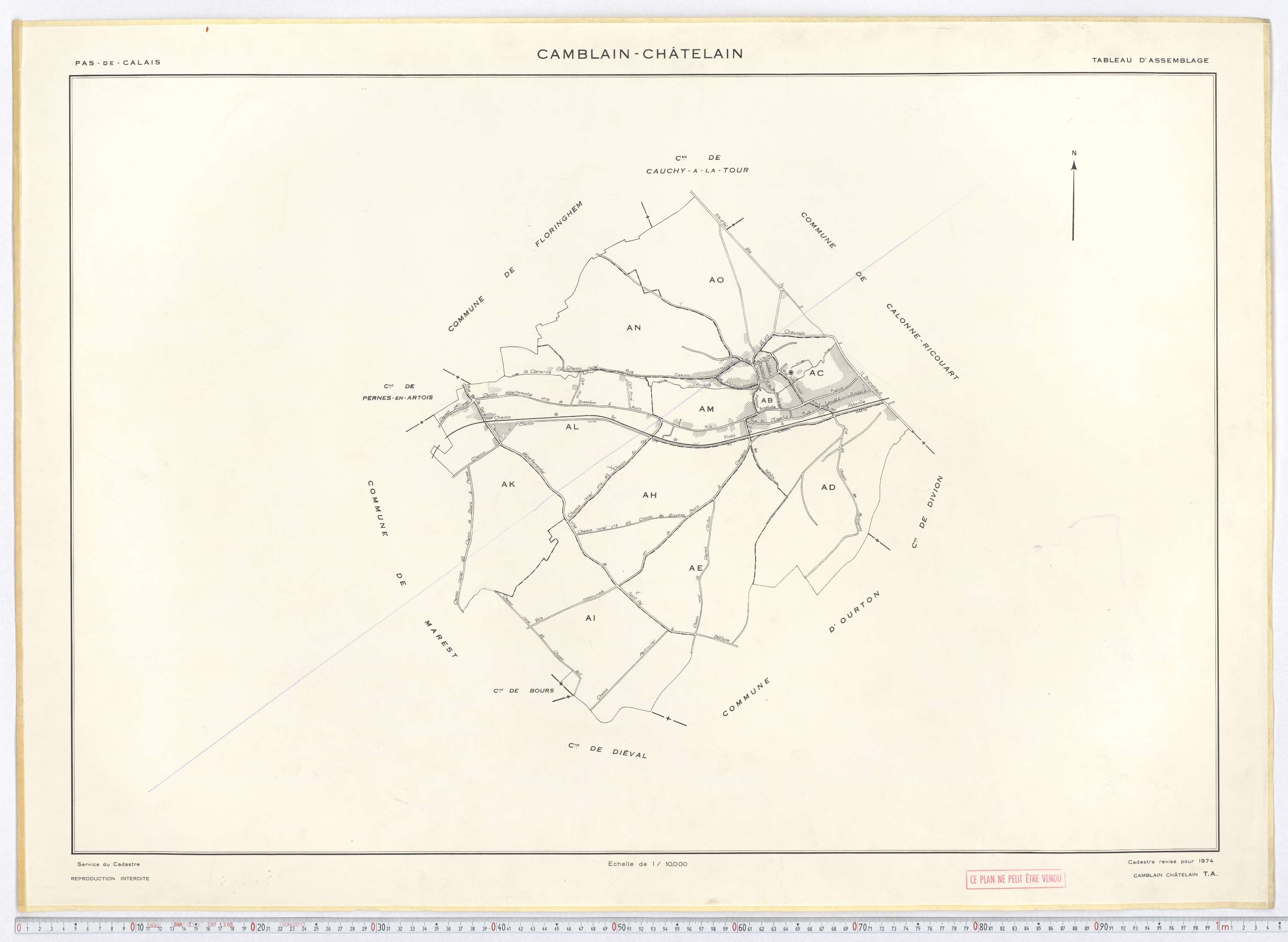Camblain-Châtelain - Tableau d'assemblage.