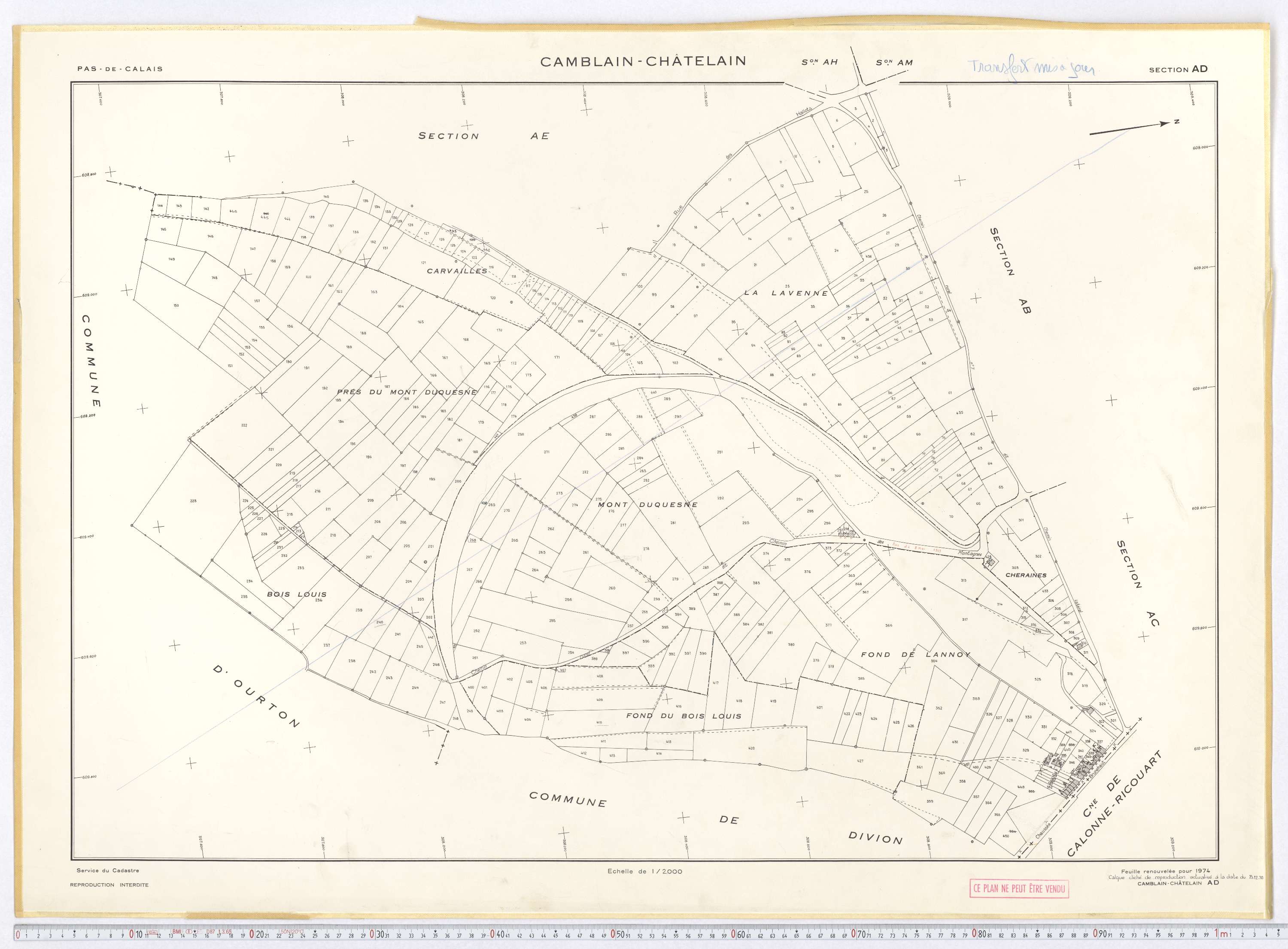 Camblain-Châtelain - Section AD.