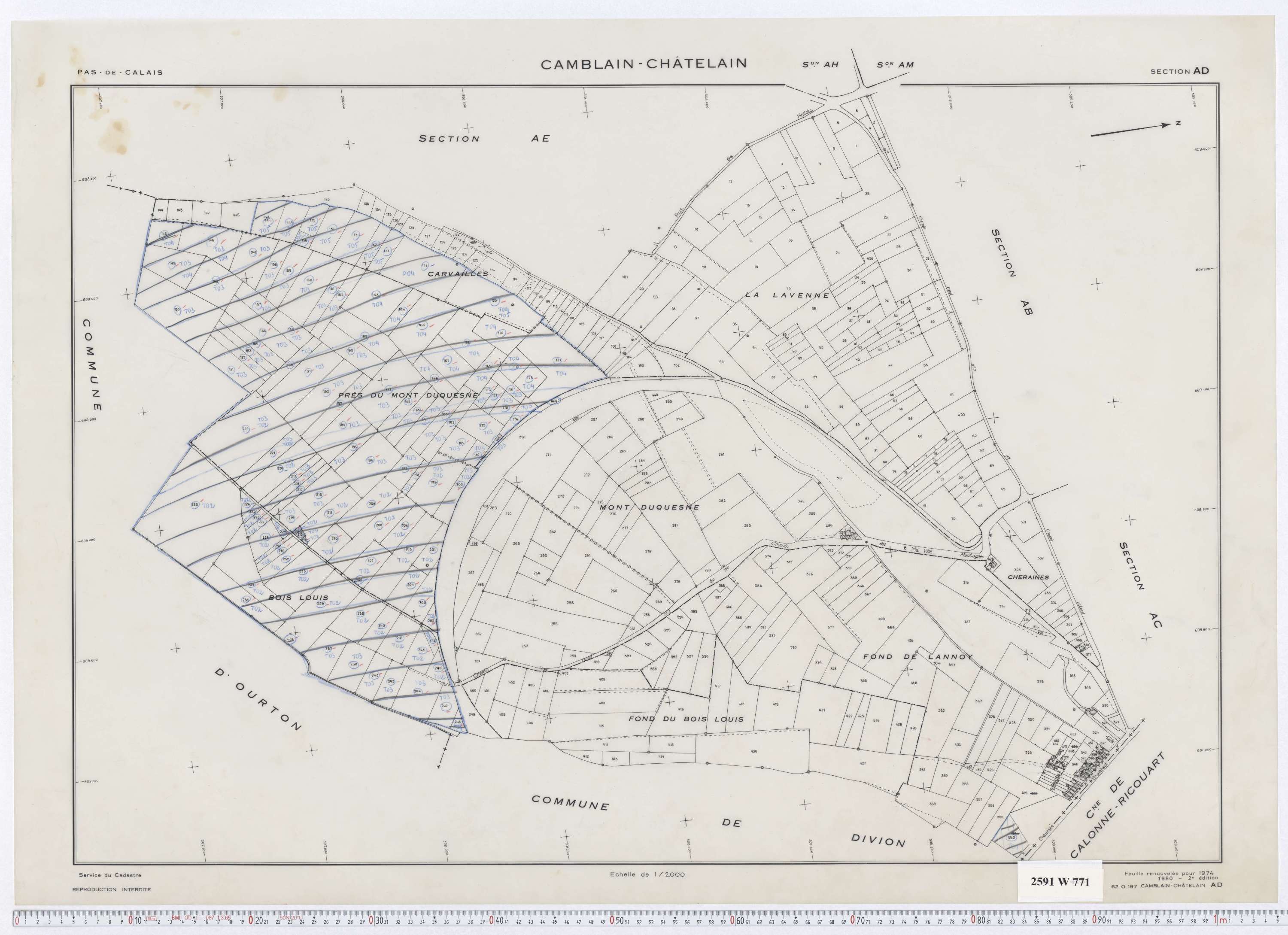 Camblain-Châtelain - Section AD.
