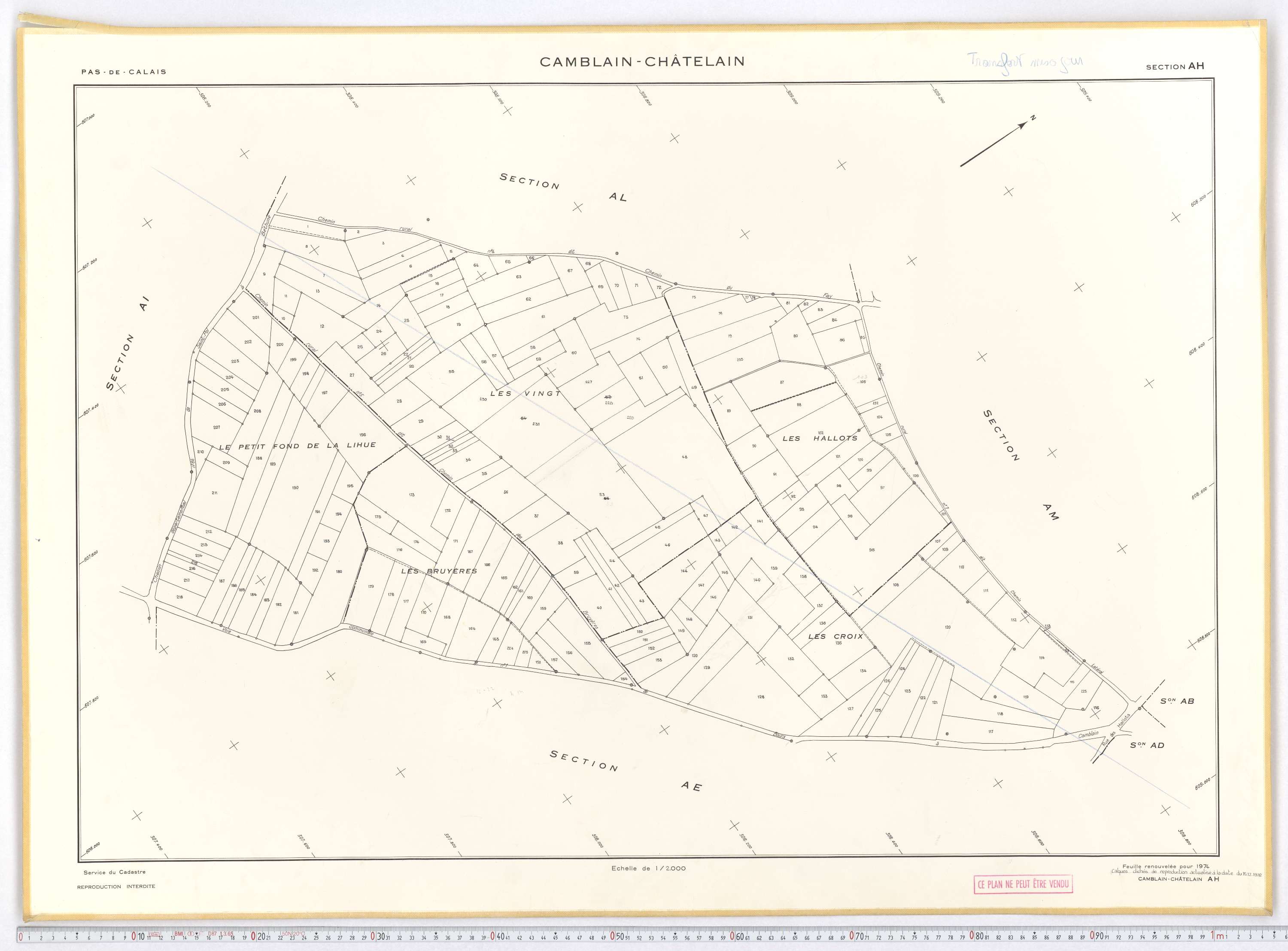 Camblain-Châtelain - Section AH.