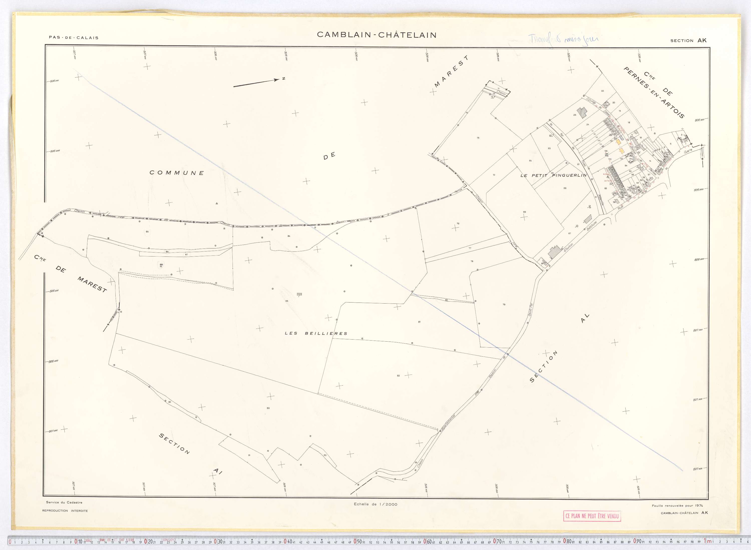 Camblain-Châtelain - Section AK.
