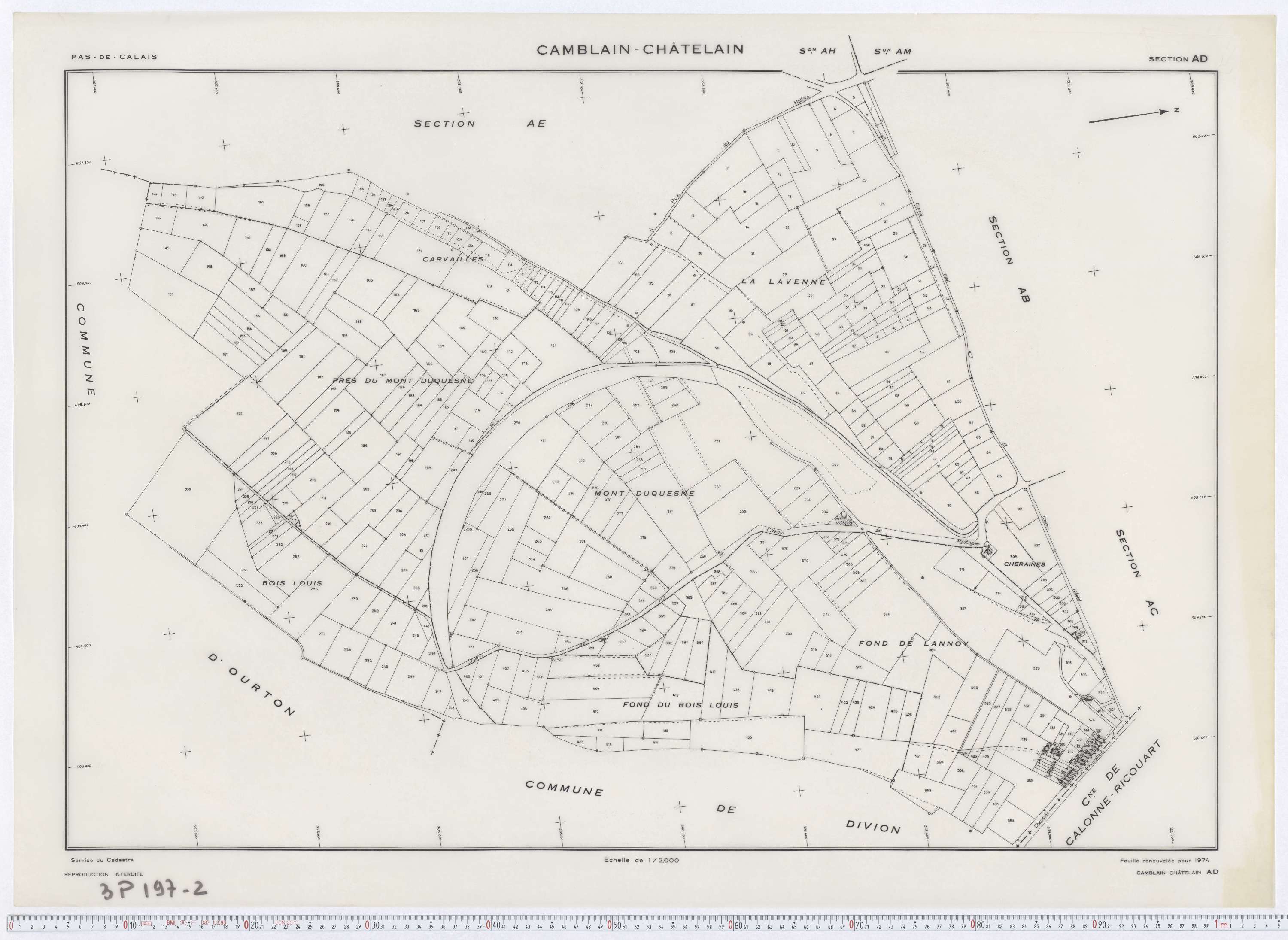 Camblain-Châtelain - Section AD.