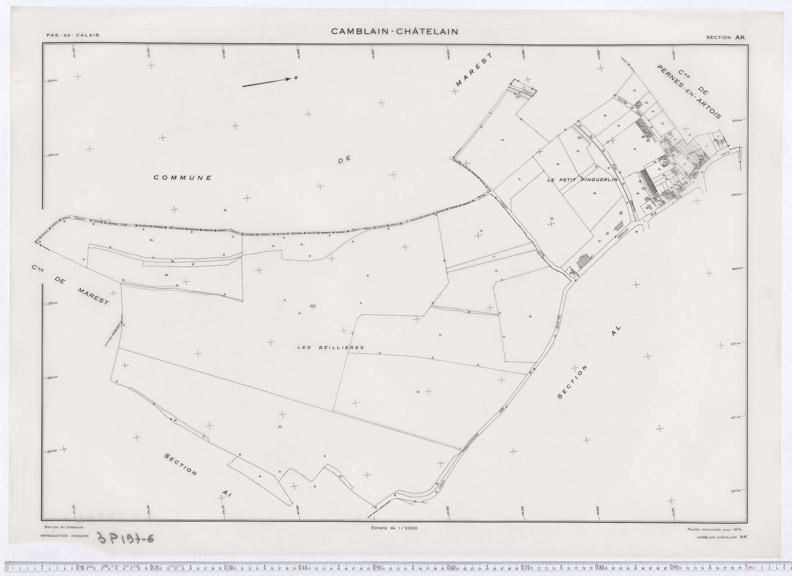 Camblain-Châtelain - Section AK.