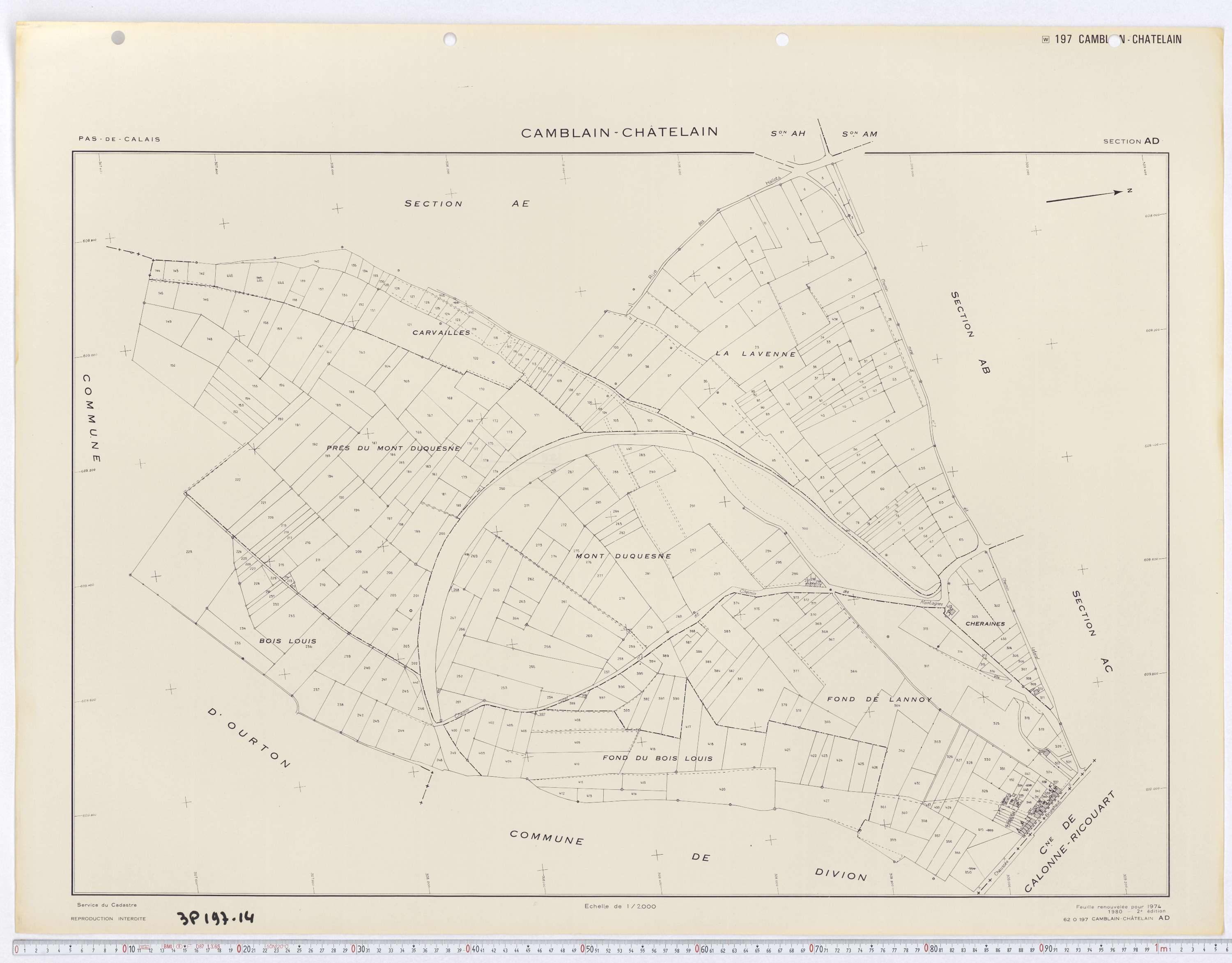 Camblain-Châtelain - Section AD.