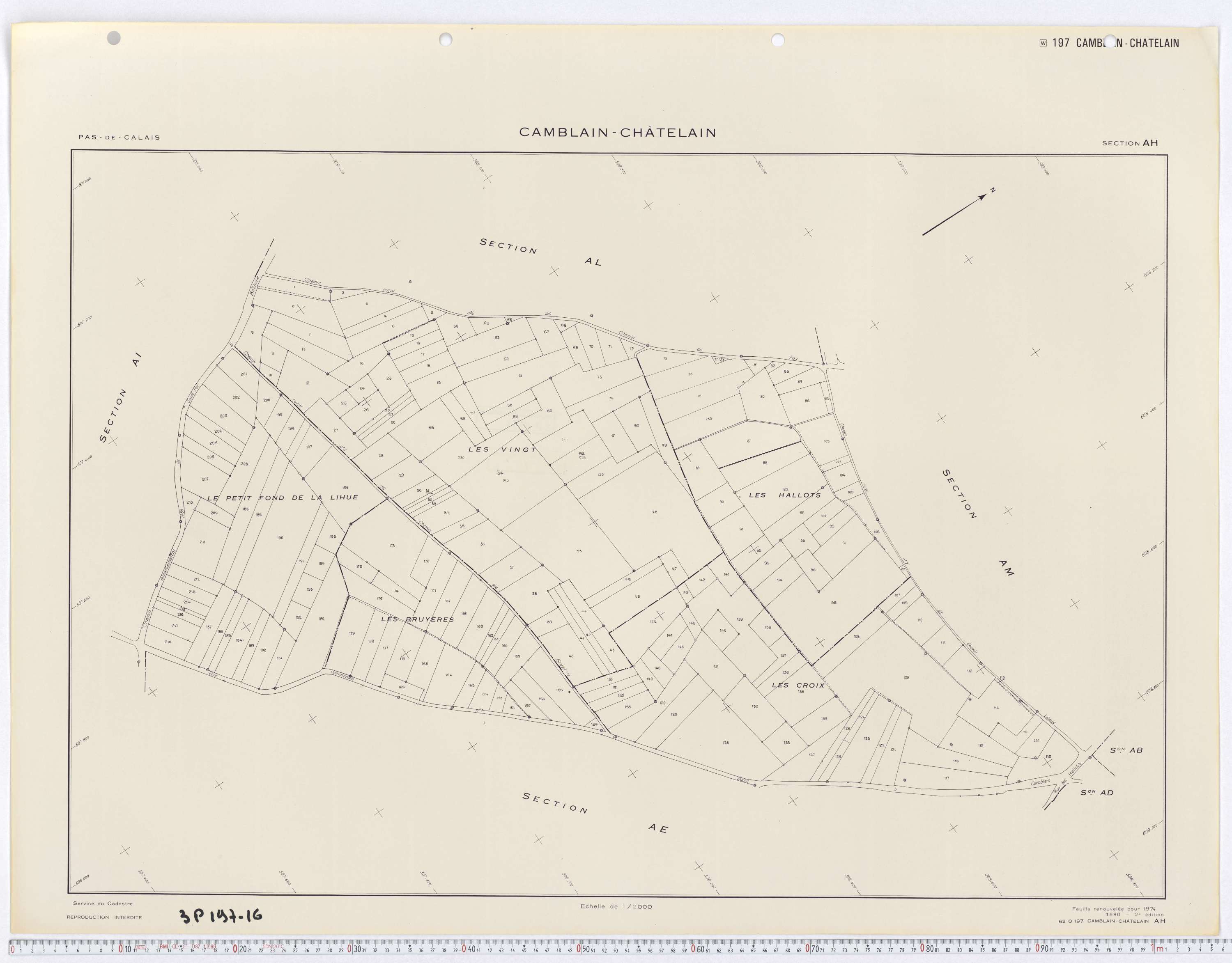 Camblain-Châtelain - Section AH.