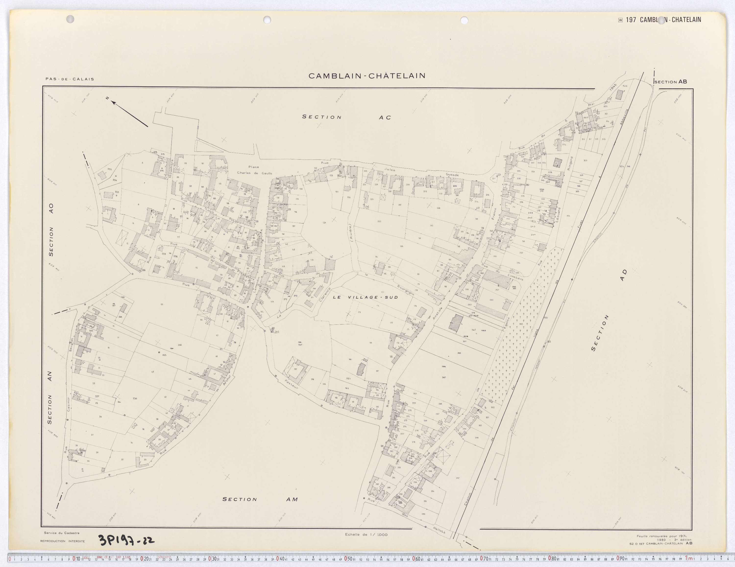 Camblain-Châtelain - Section AB.