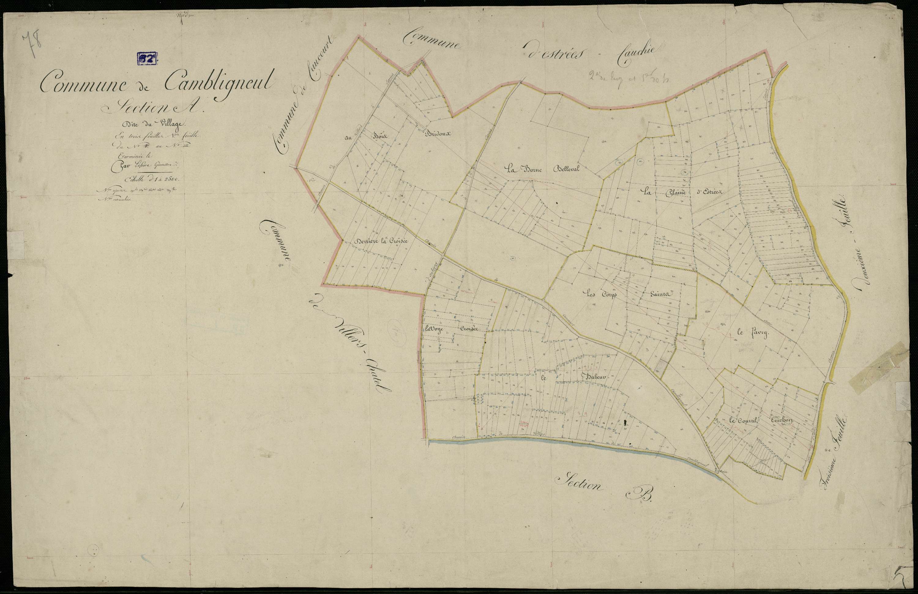 Cambligneul - Section A, 1re feuille