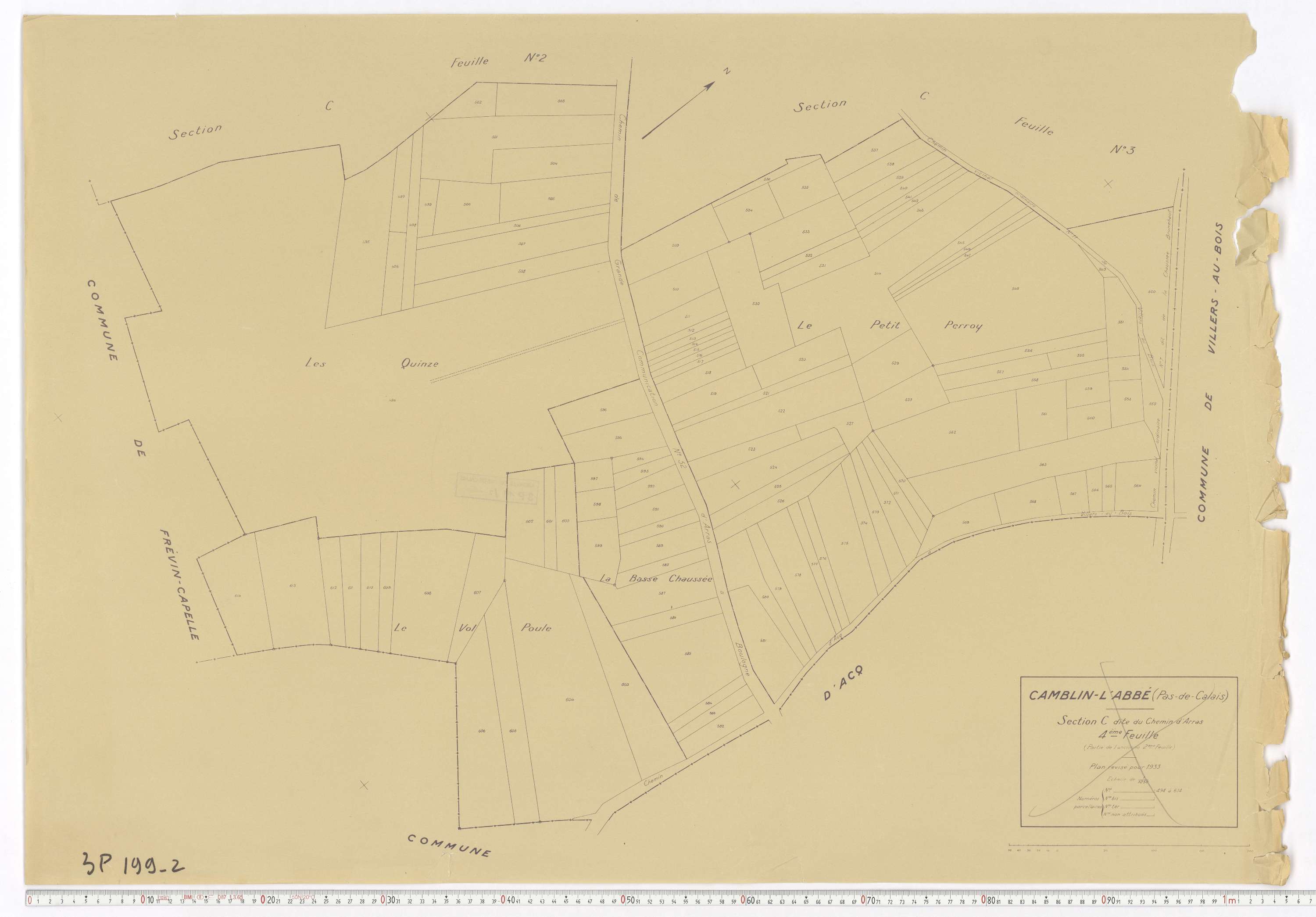 Camblain-l'Abbé - Section C, feuille 4.