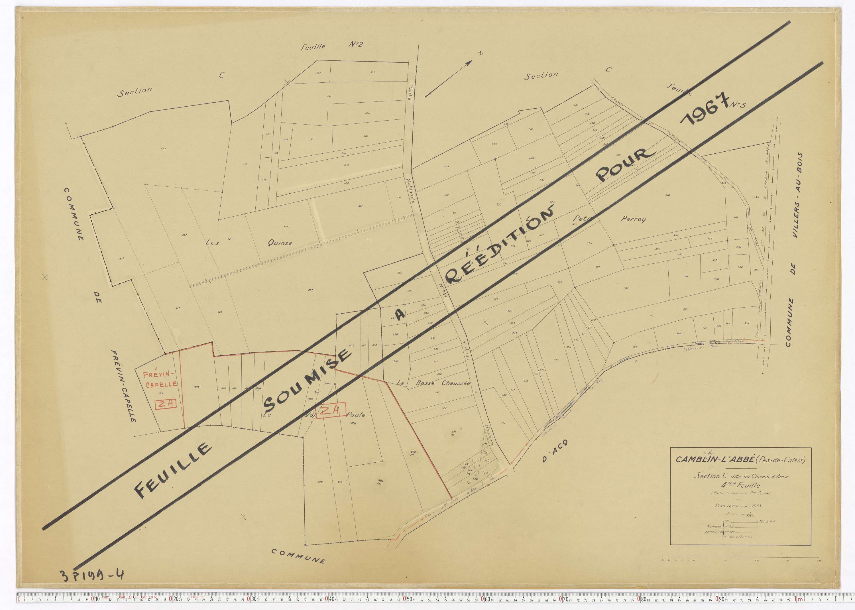 Camblain-l'Abbé - Section C, feuille 4.