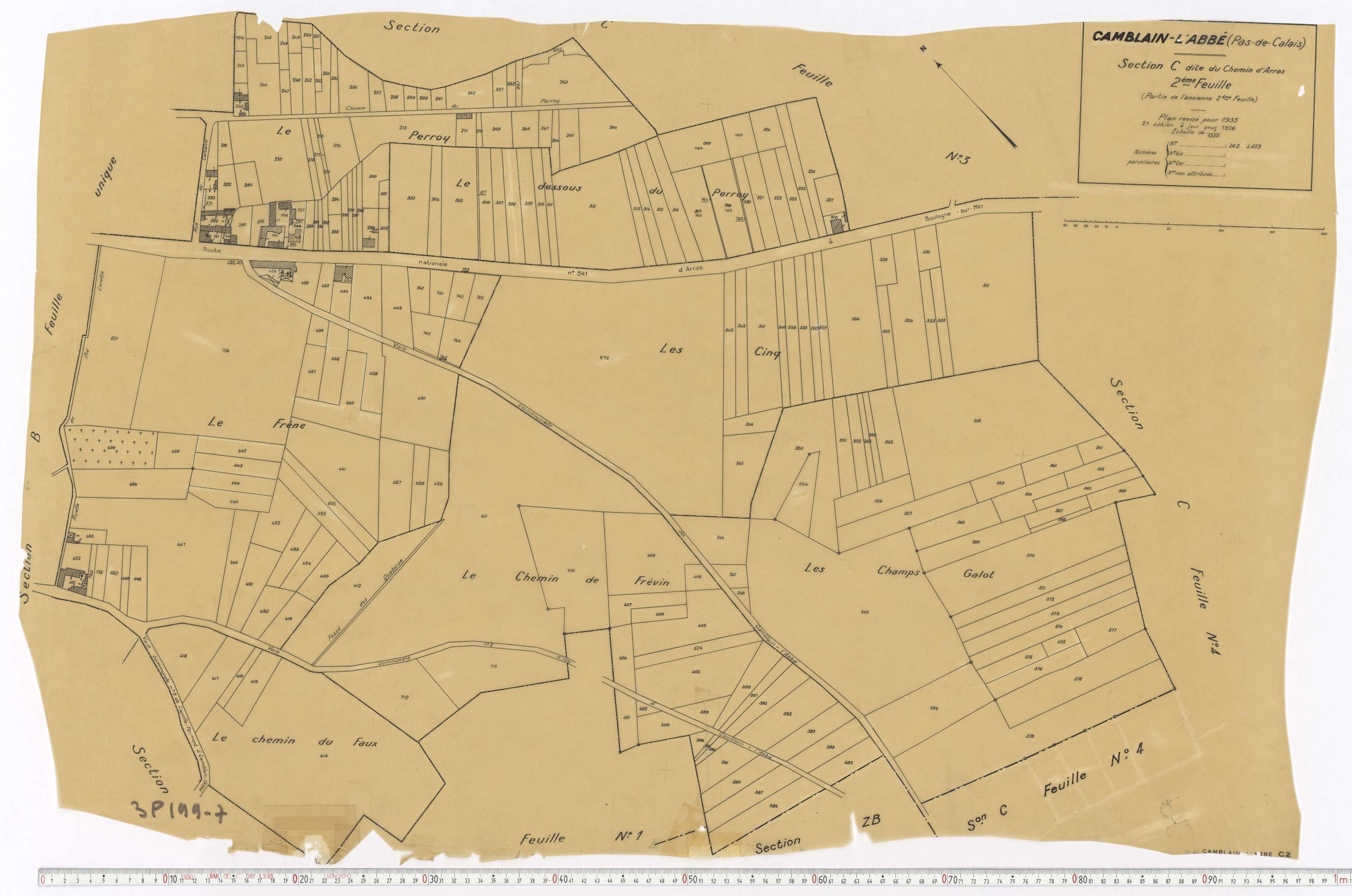 Camblain-l'Abbé - Section C, feuille 2.