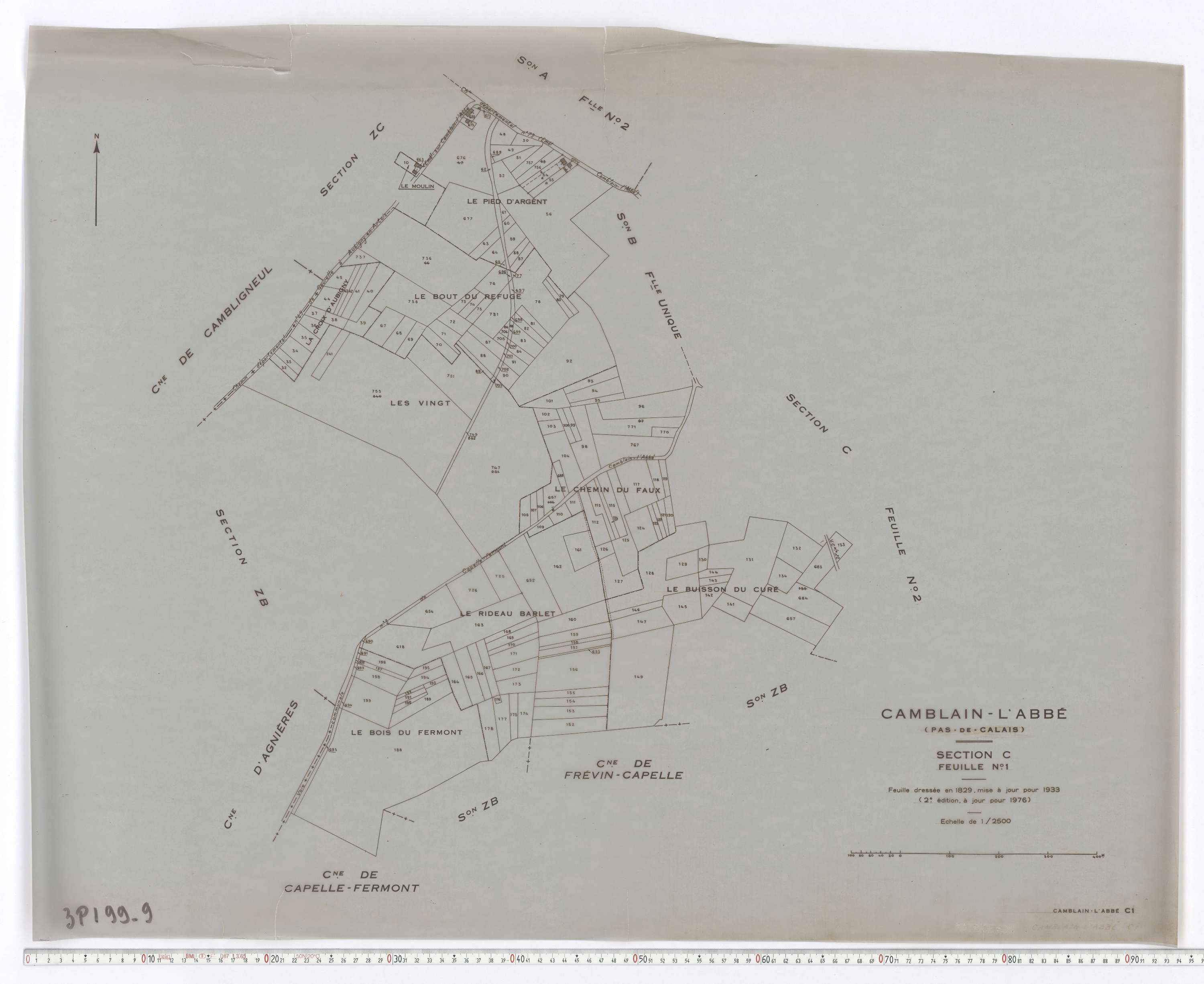 Camblain-l'Abbé - Section C, feuille 1.