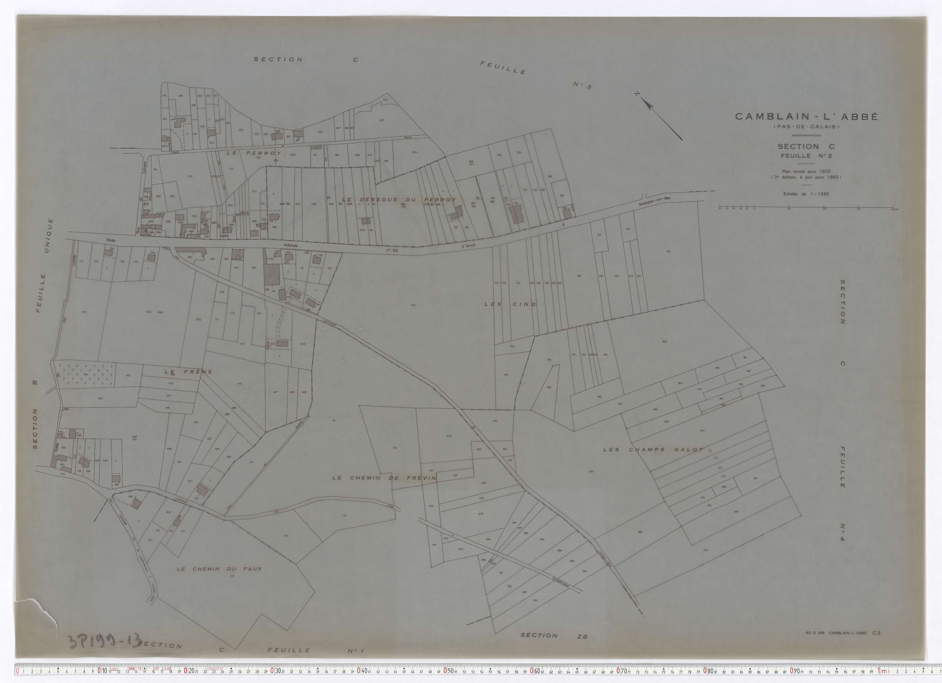 Camblain-l'Abbé - Section C, feuille 2.