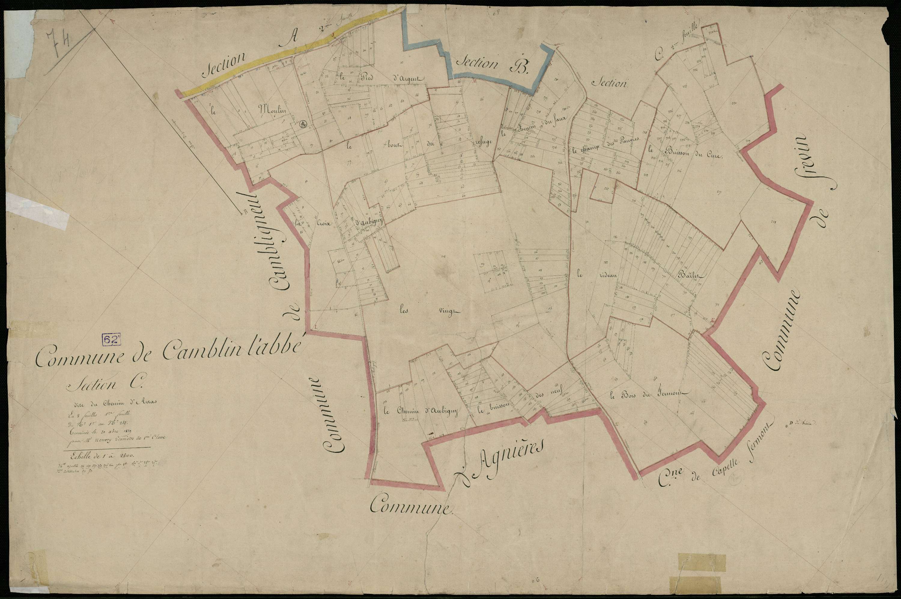 Camblain-l'Abbé - Section C, 1re feuille