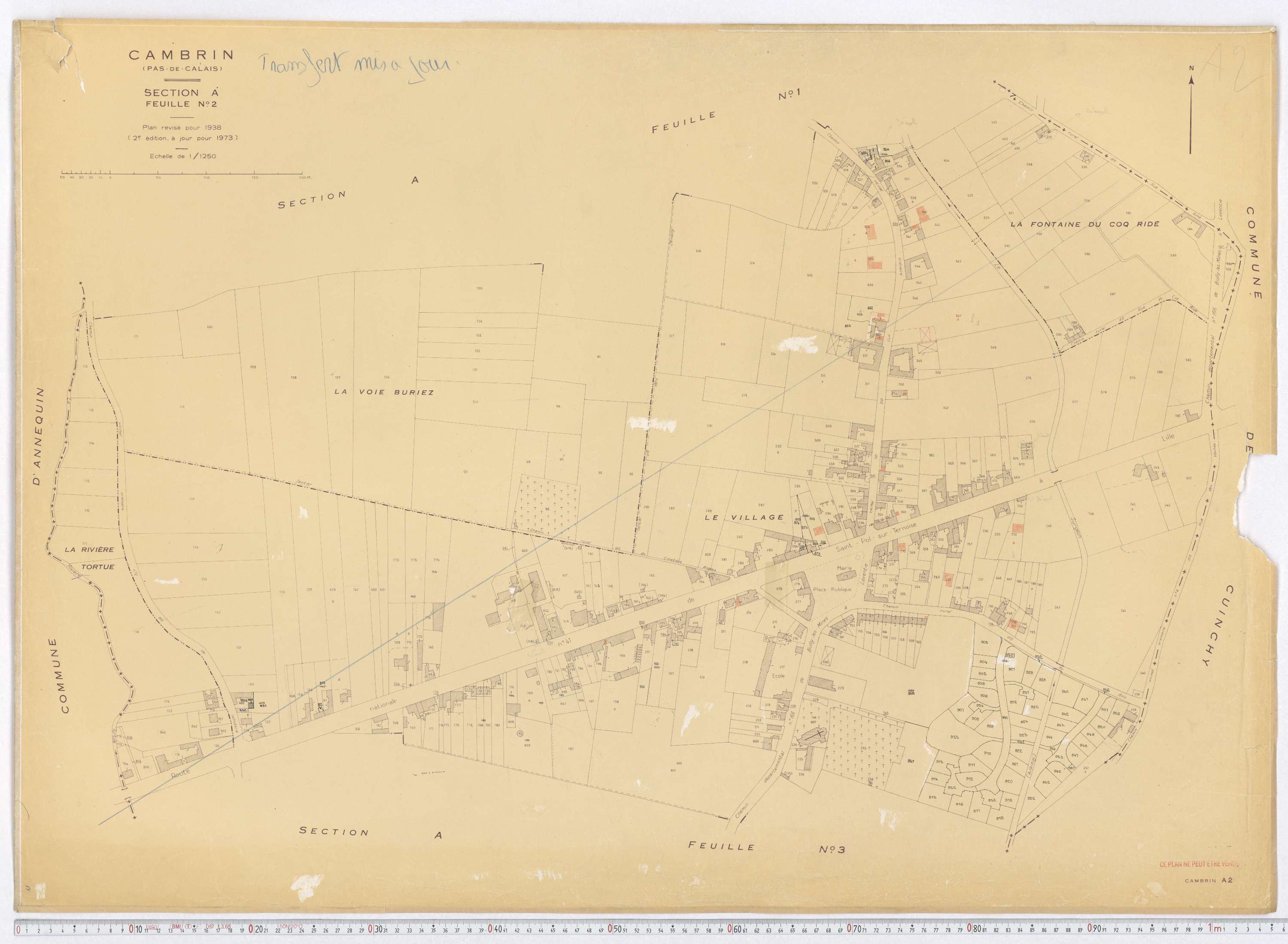 Cambrin - Section A, feuille 2.