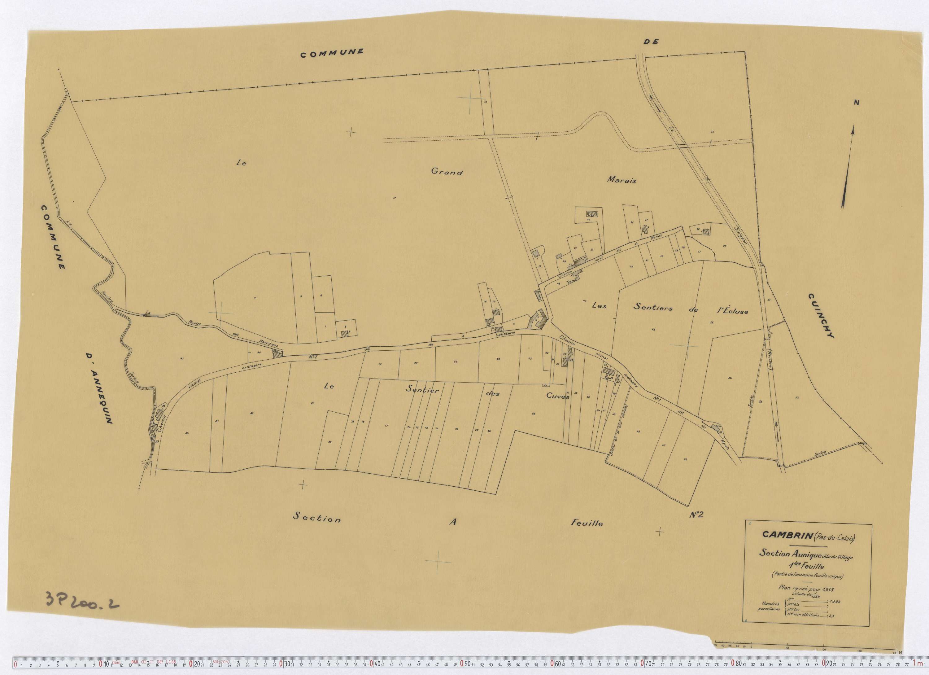 Cambrin - Section A, feuille 1.