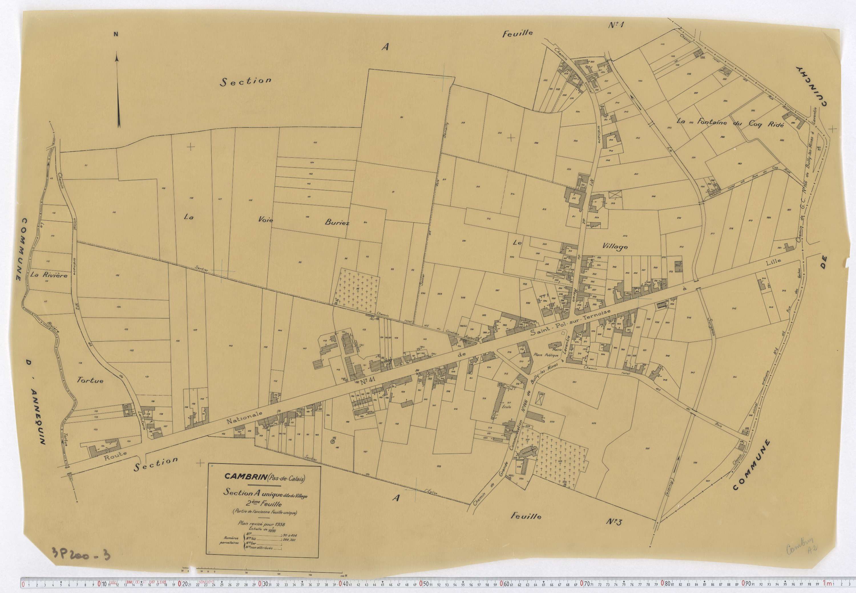 Cambrin - Section A, feuille 2.