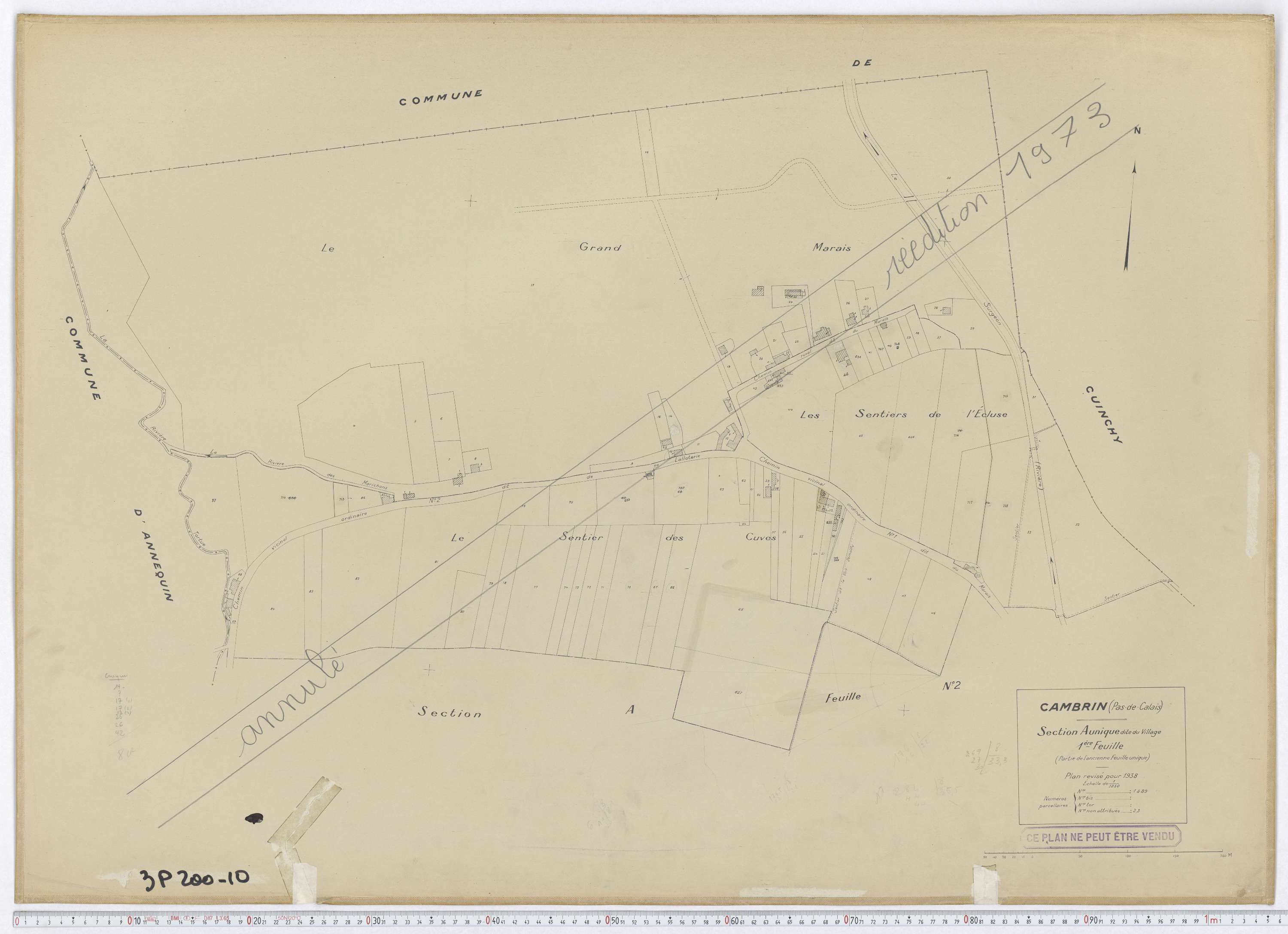 Cambrin - Section A, feuille 1.