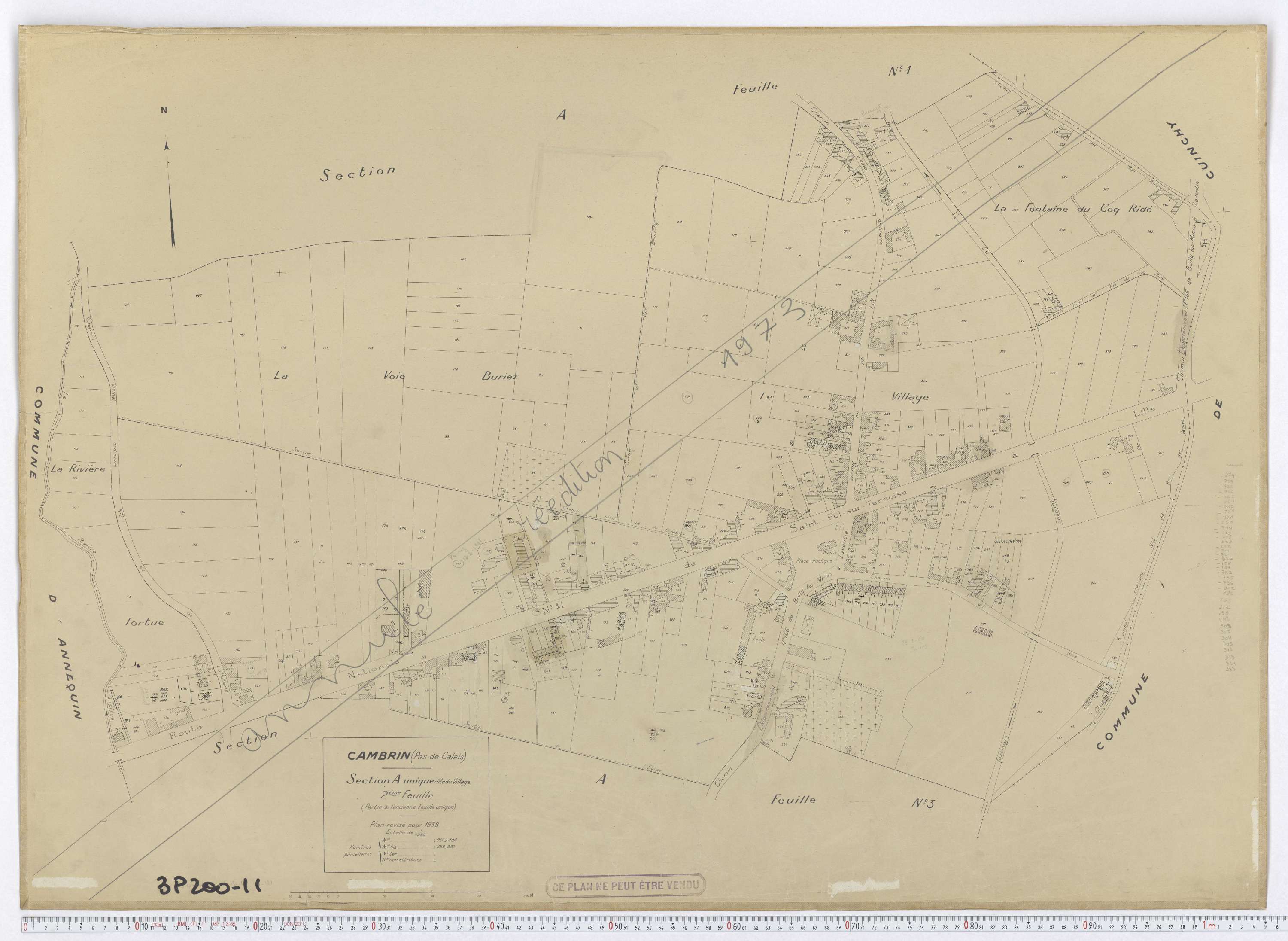 Cambrin - Section A, feuille 2.