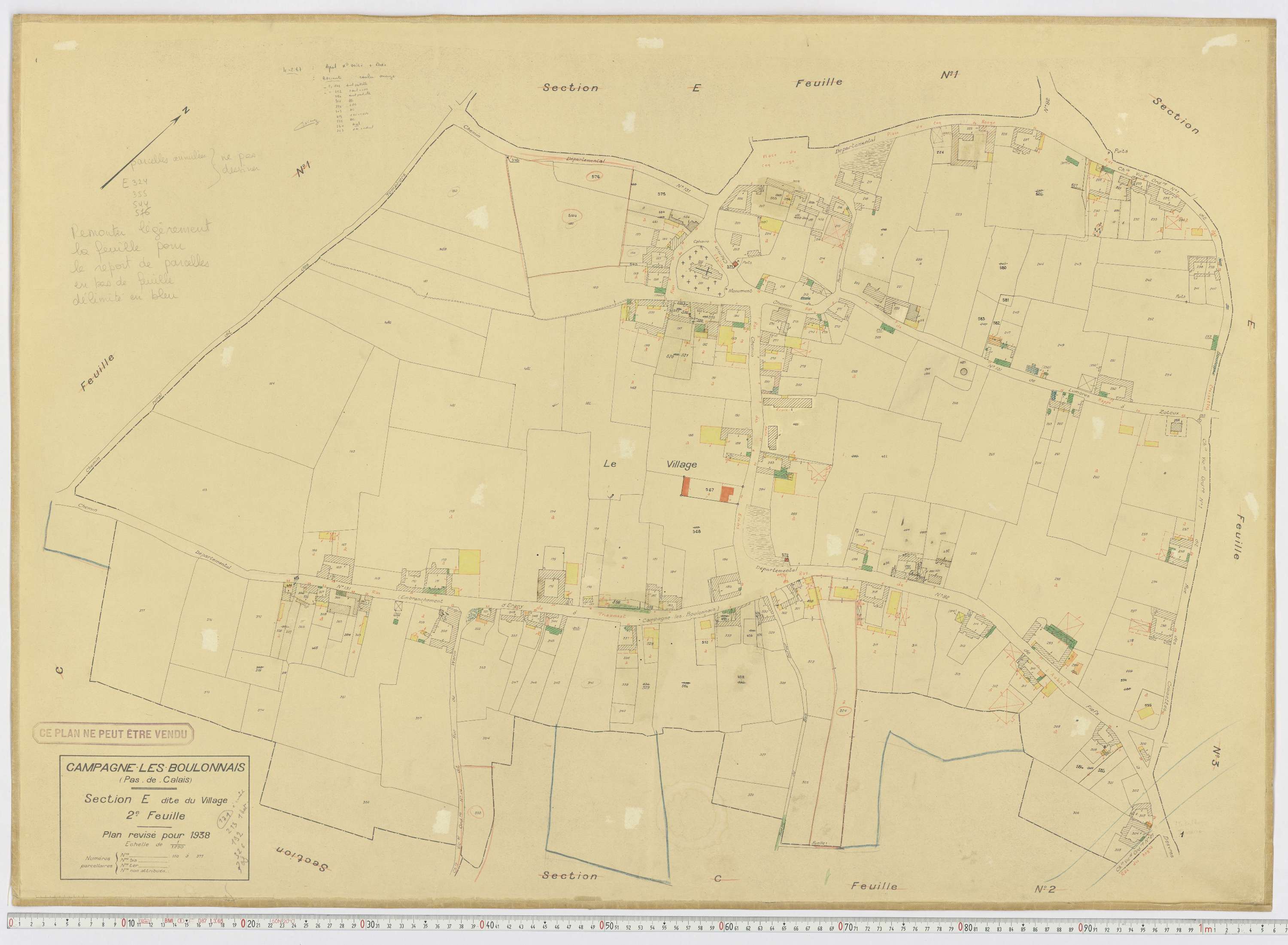 Campagne-lès-Boulonnais - Section E, feuille 2.