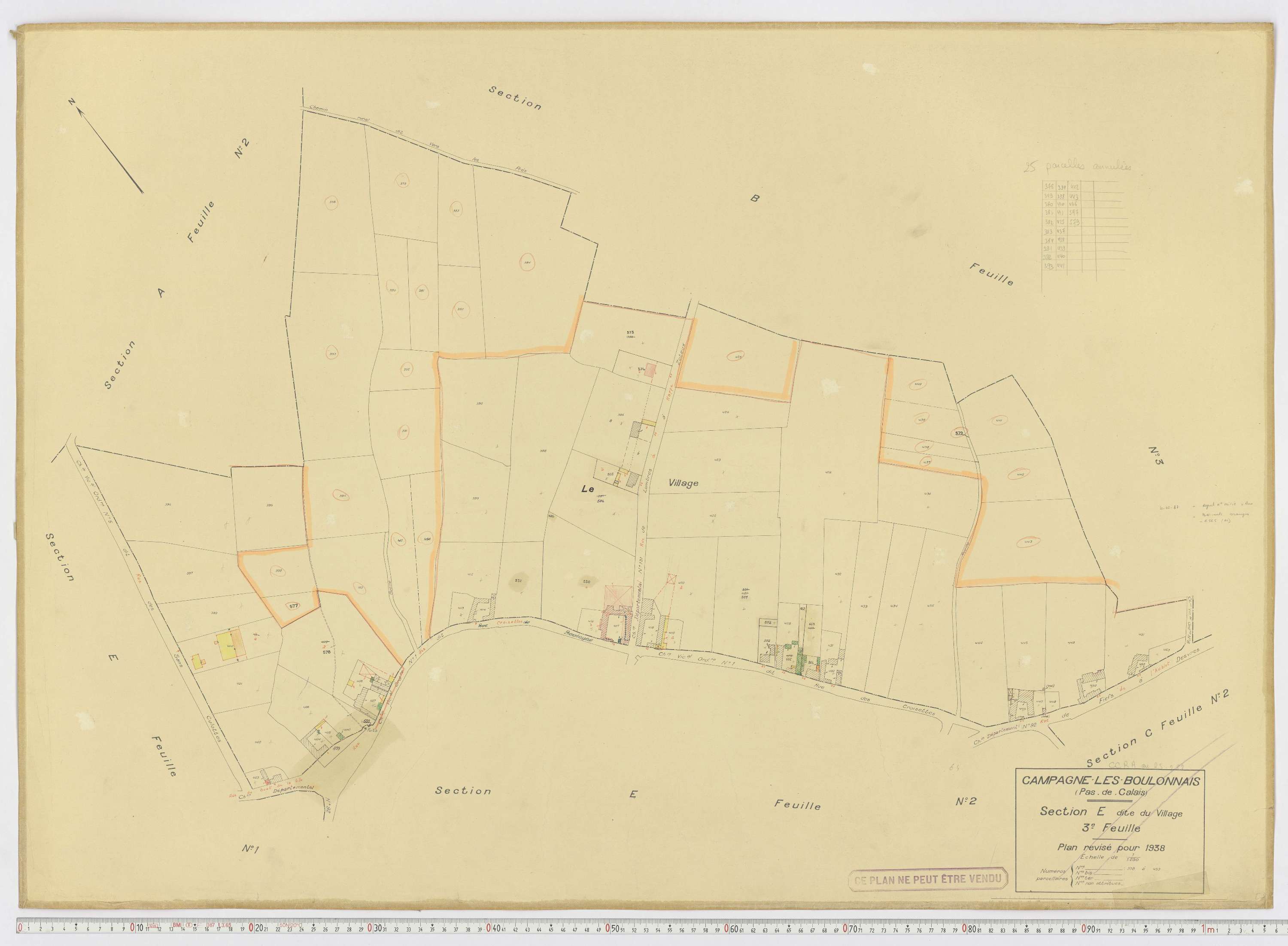 Campagne-lès-Boulonnais - Section E, feuille 3.