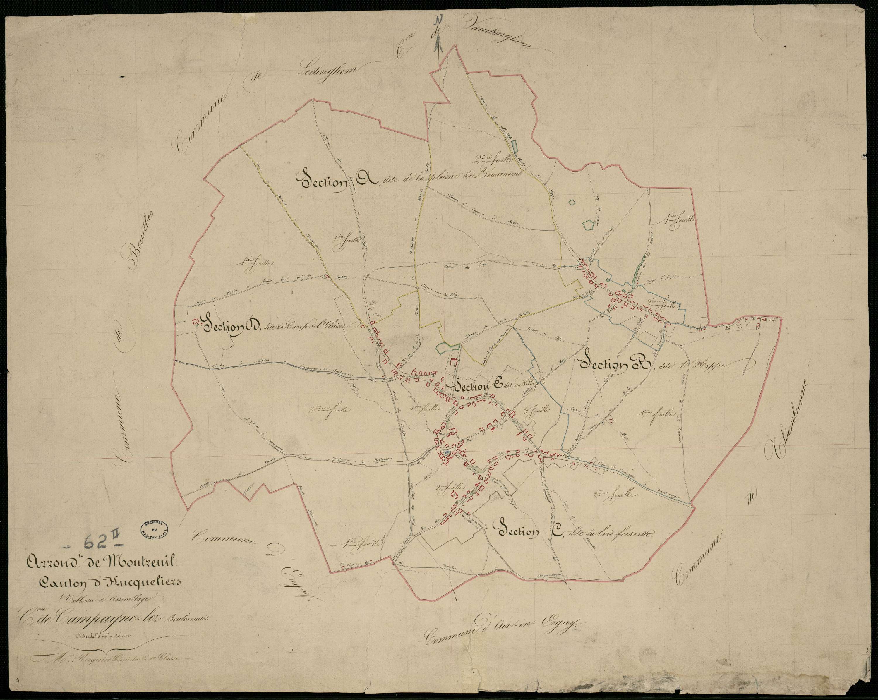 Campagne-lès-Boulonnais - Tableau d'assemblage