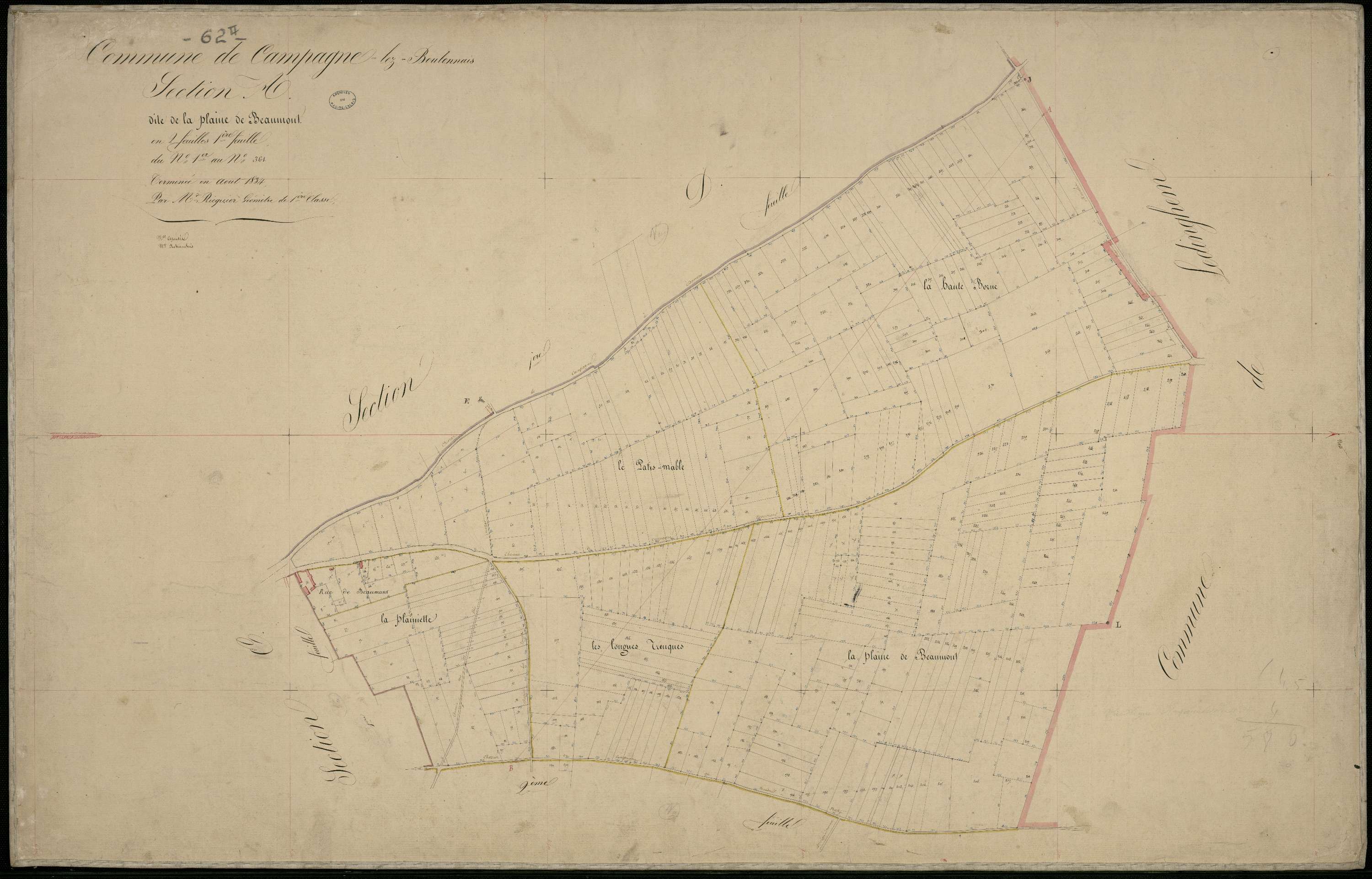 Campagne-lès-Boulonnais - Section A, 1re feuille