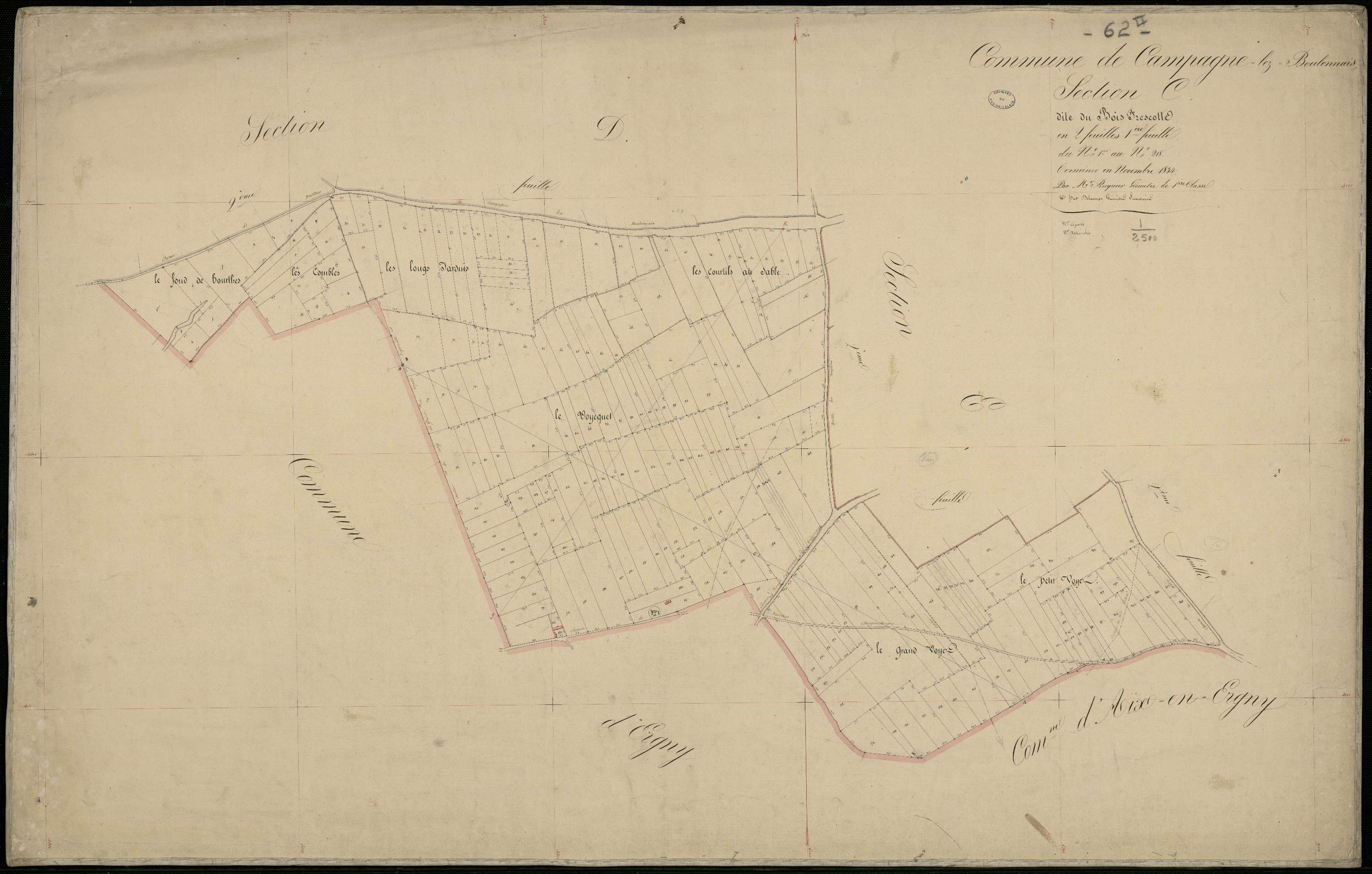 Campagne-lès-Boulonnais - Section C, 1re feuille