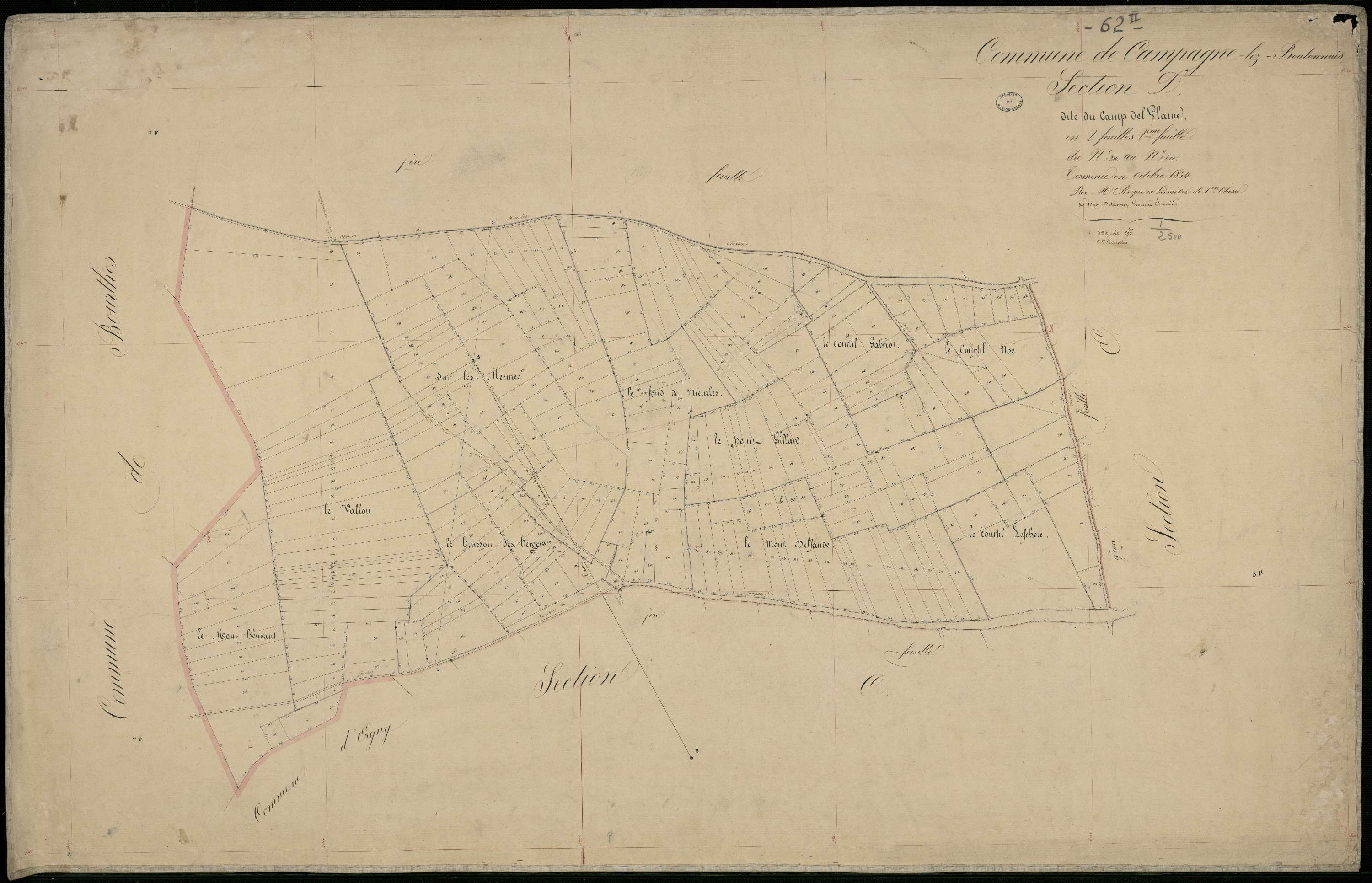 Campagne-lès-Boulonnais - Section D, 2e feuille