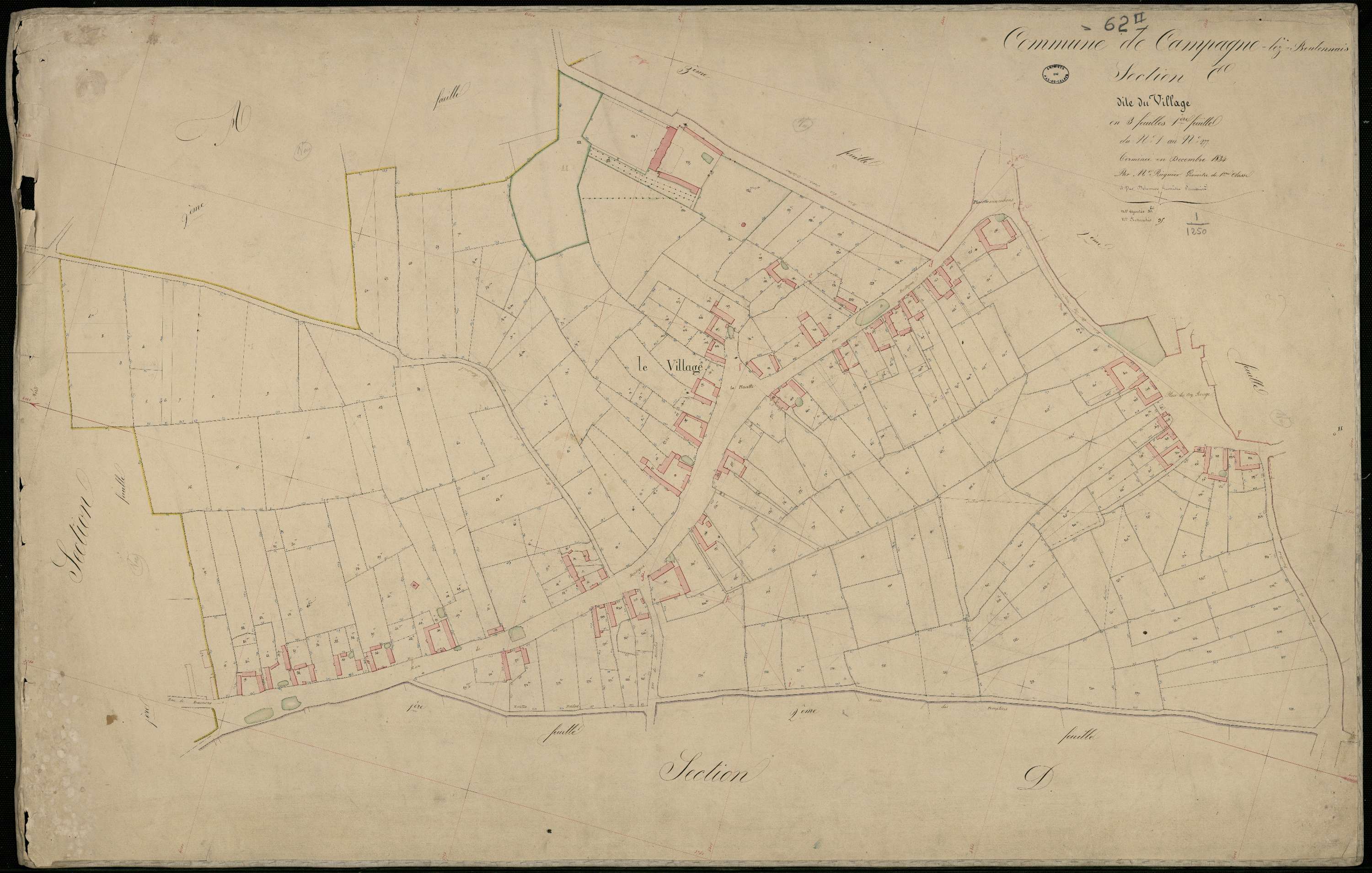Campagne-lès-Boulonnais - Section E, 1re feuille