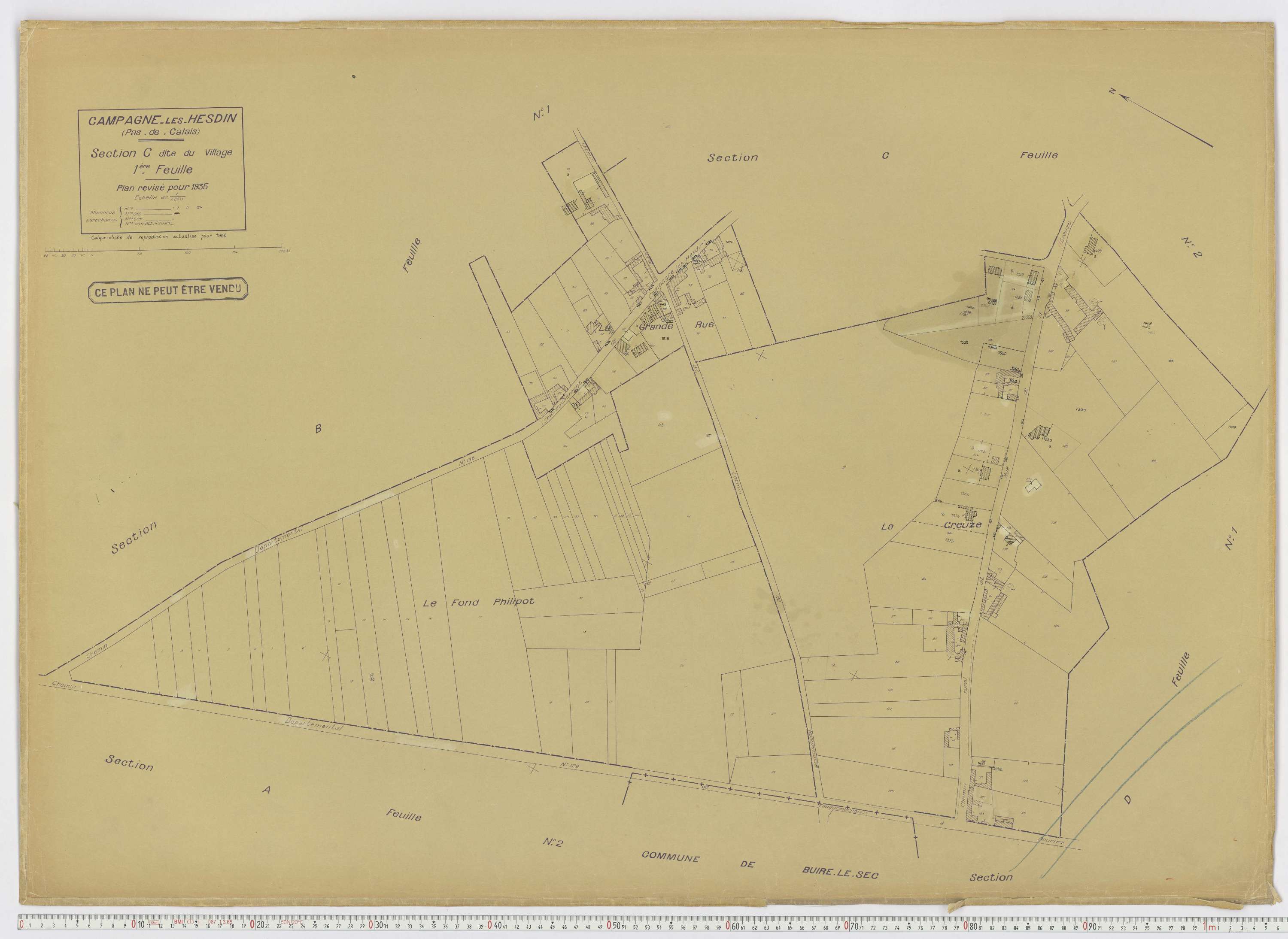 Campagne-lès-Hesdin - Section C, feuille 1.