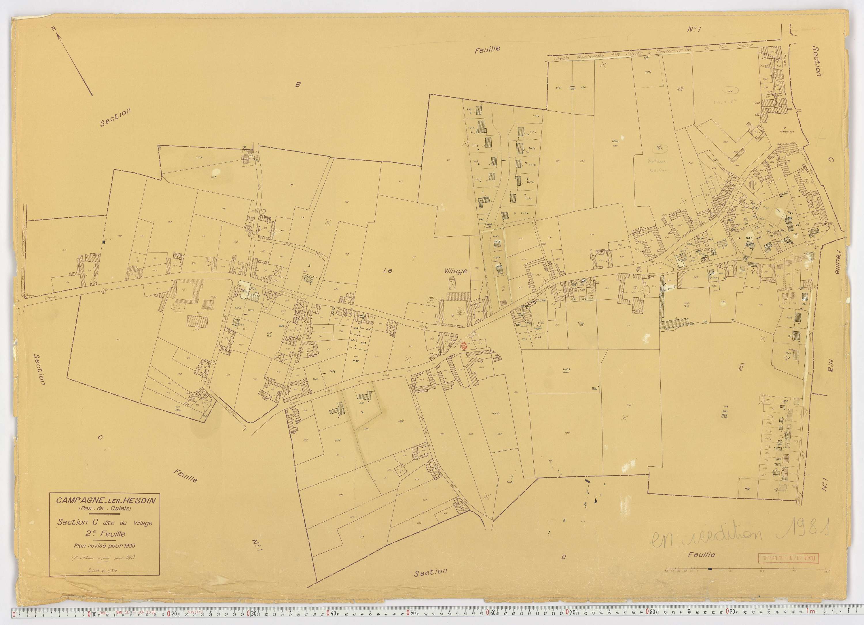 Campagne-lès-Hesdin - Section C, feuille 2.