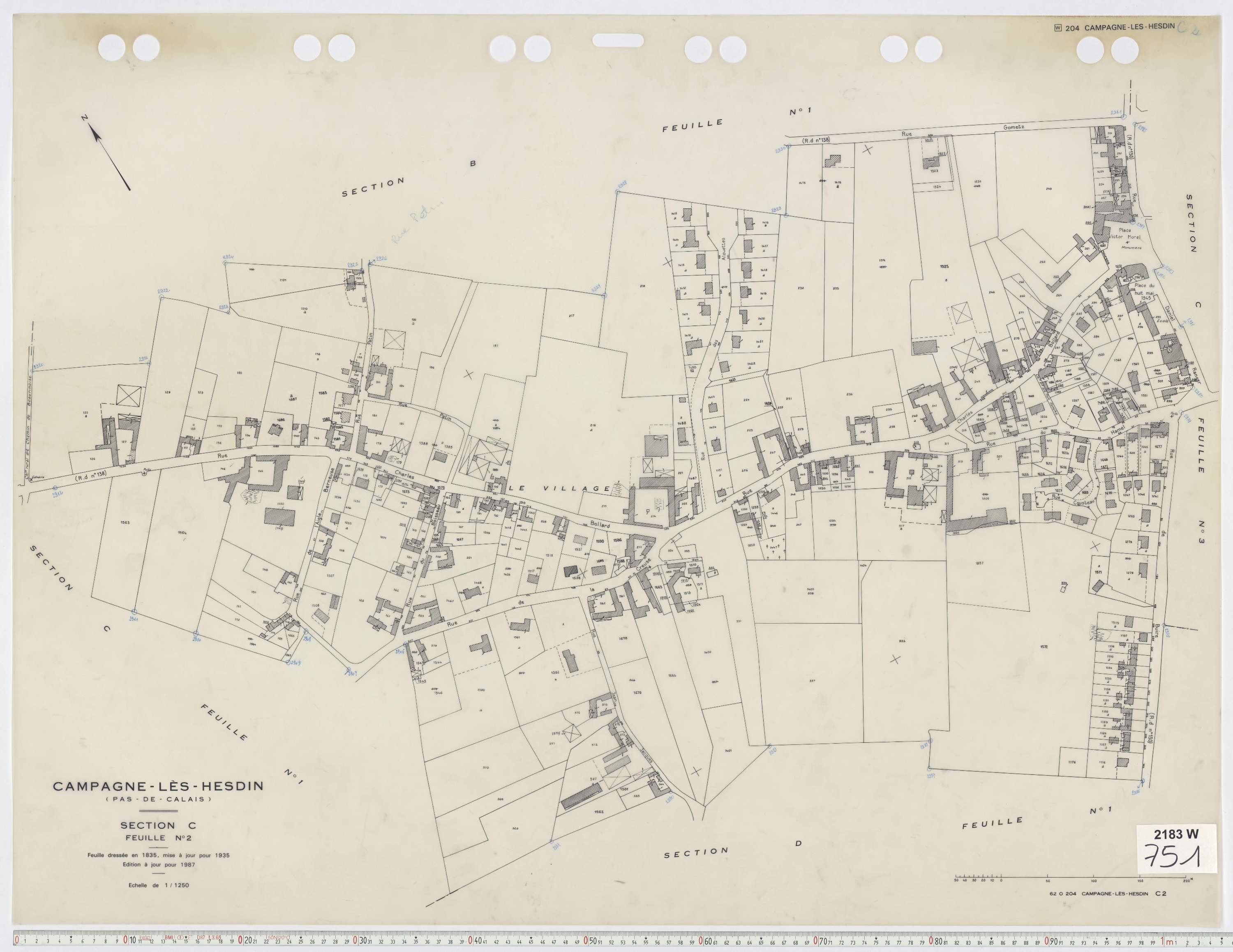 Campagne-lès-Hesdin - Section C, feuille 2.
