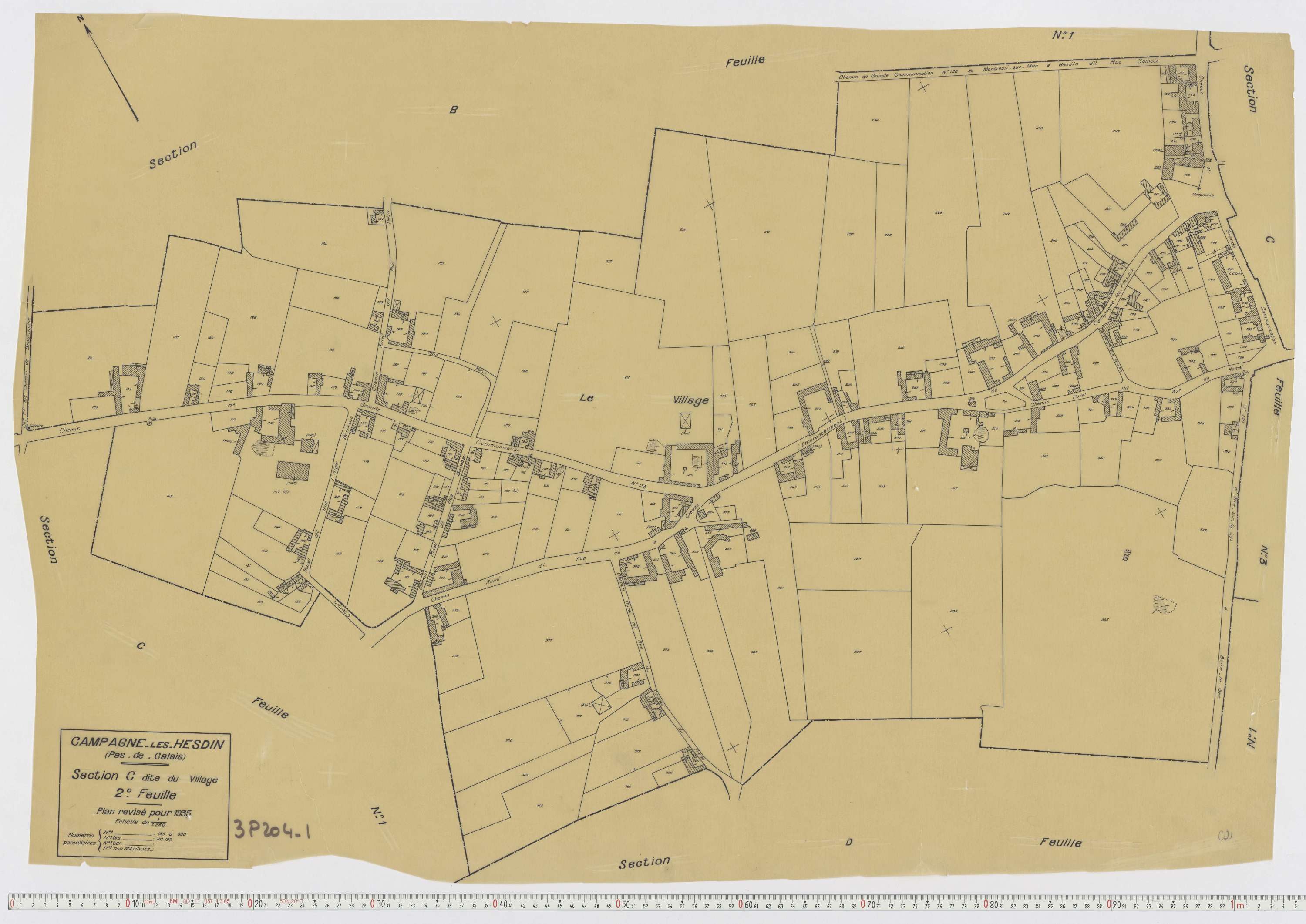 Campagne-lès-Hesdin - Section C, feuille 2.