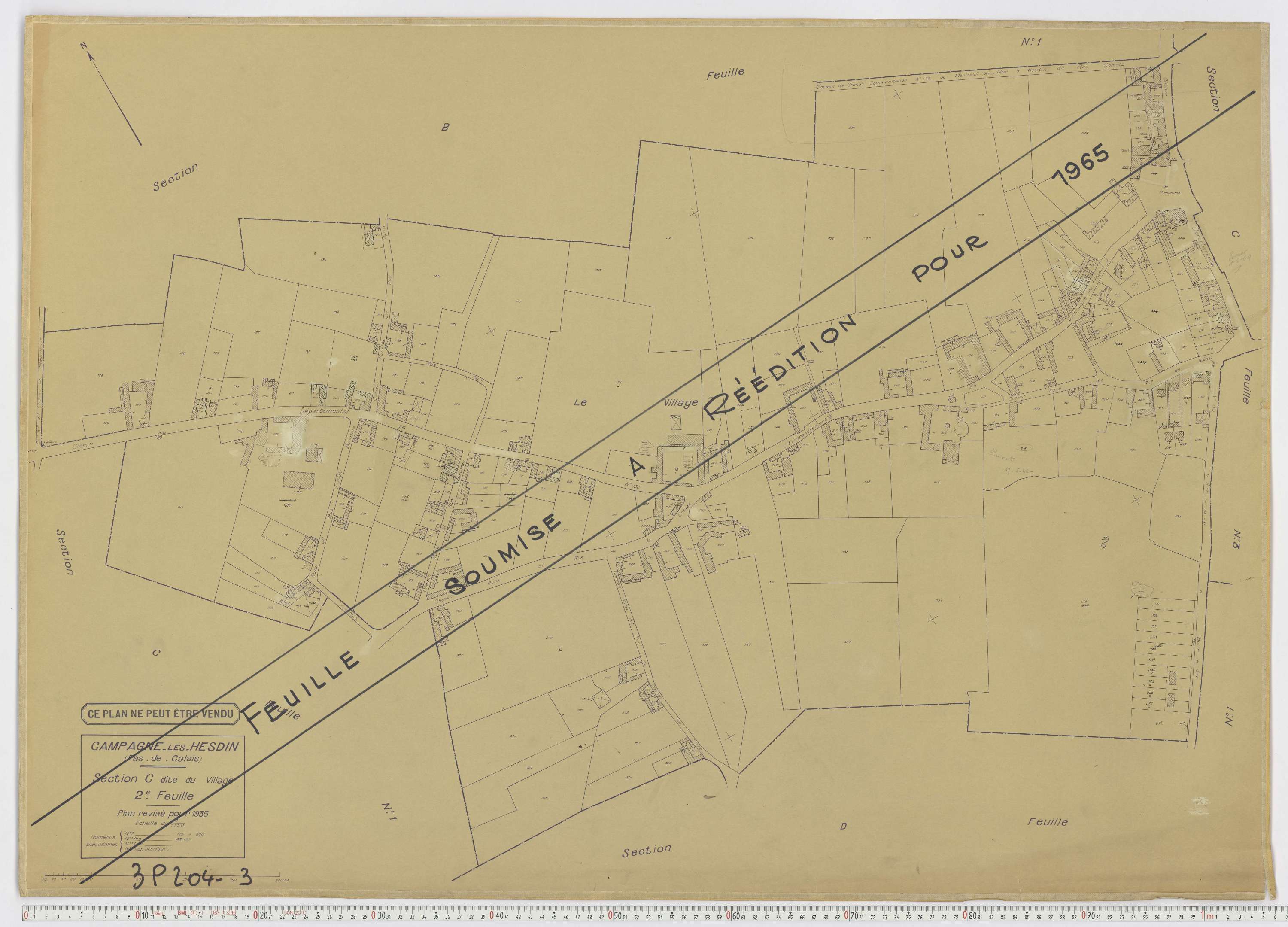 Campagne-lès-Hesdin - Section C, feuille 2.