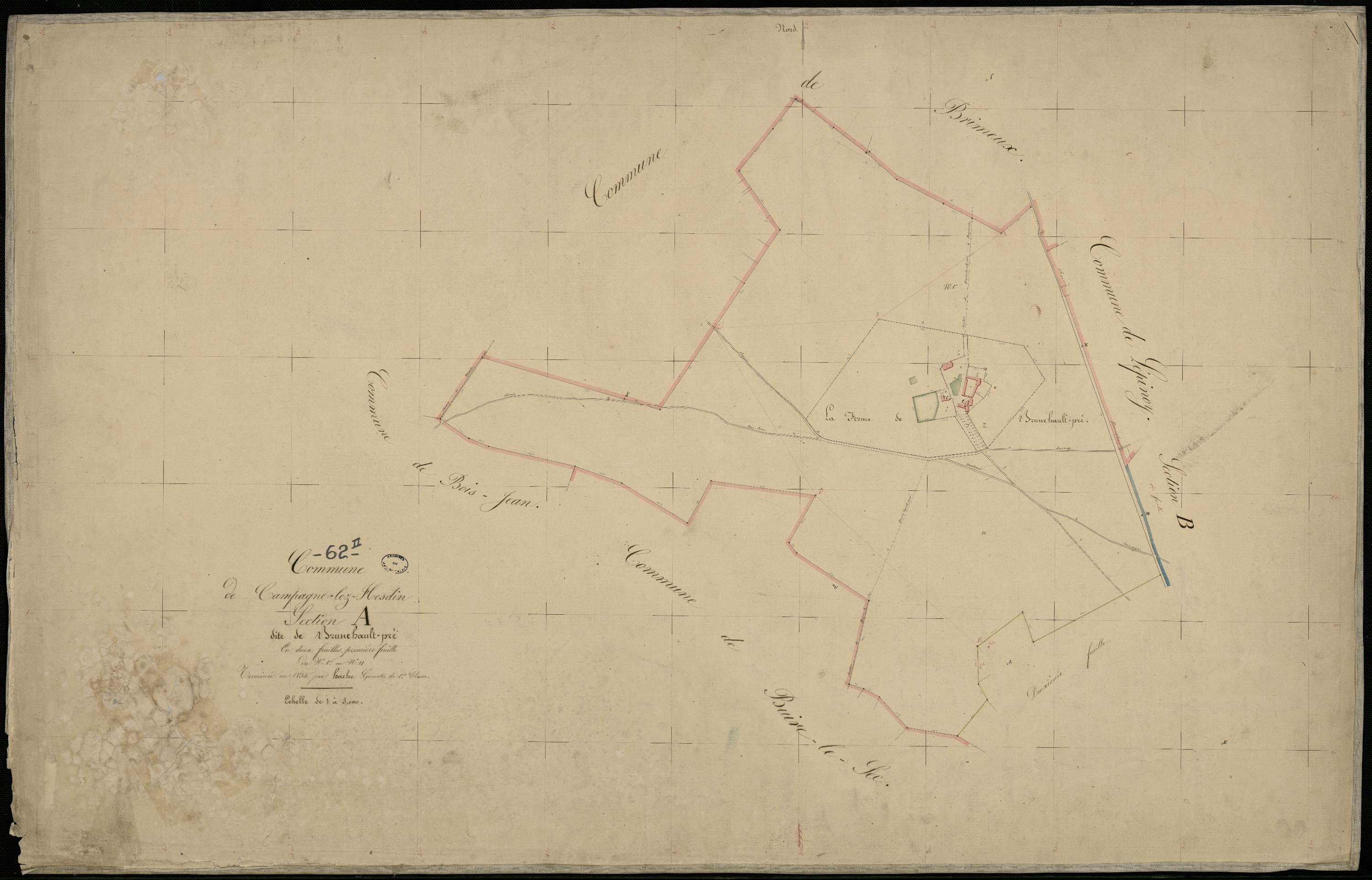 Campagne-lès-Hesdin - Section A, 1re feuille
