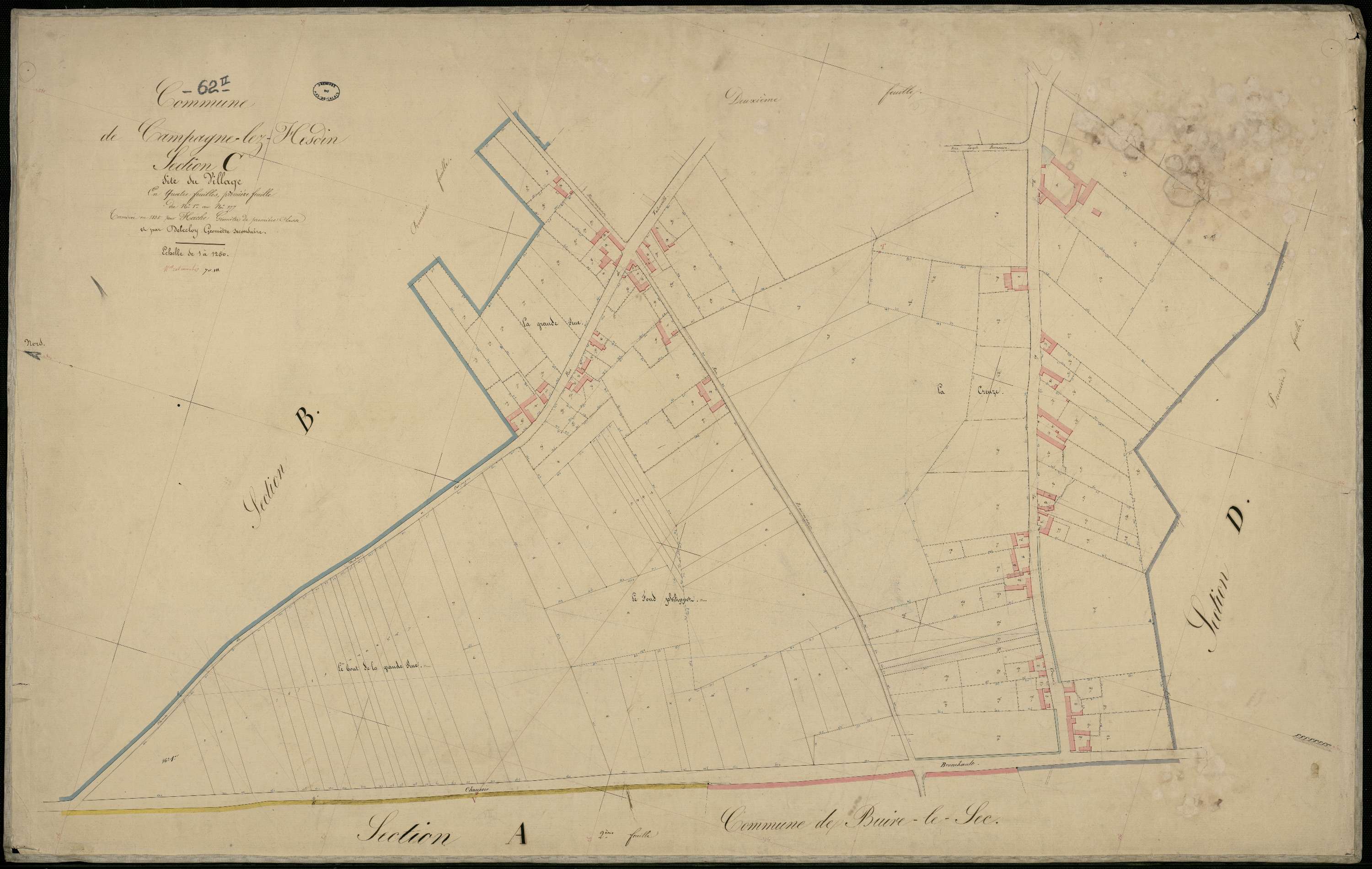 Campagne-lès-Hesdin - Section C, 1re feuille