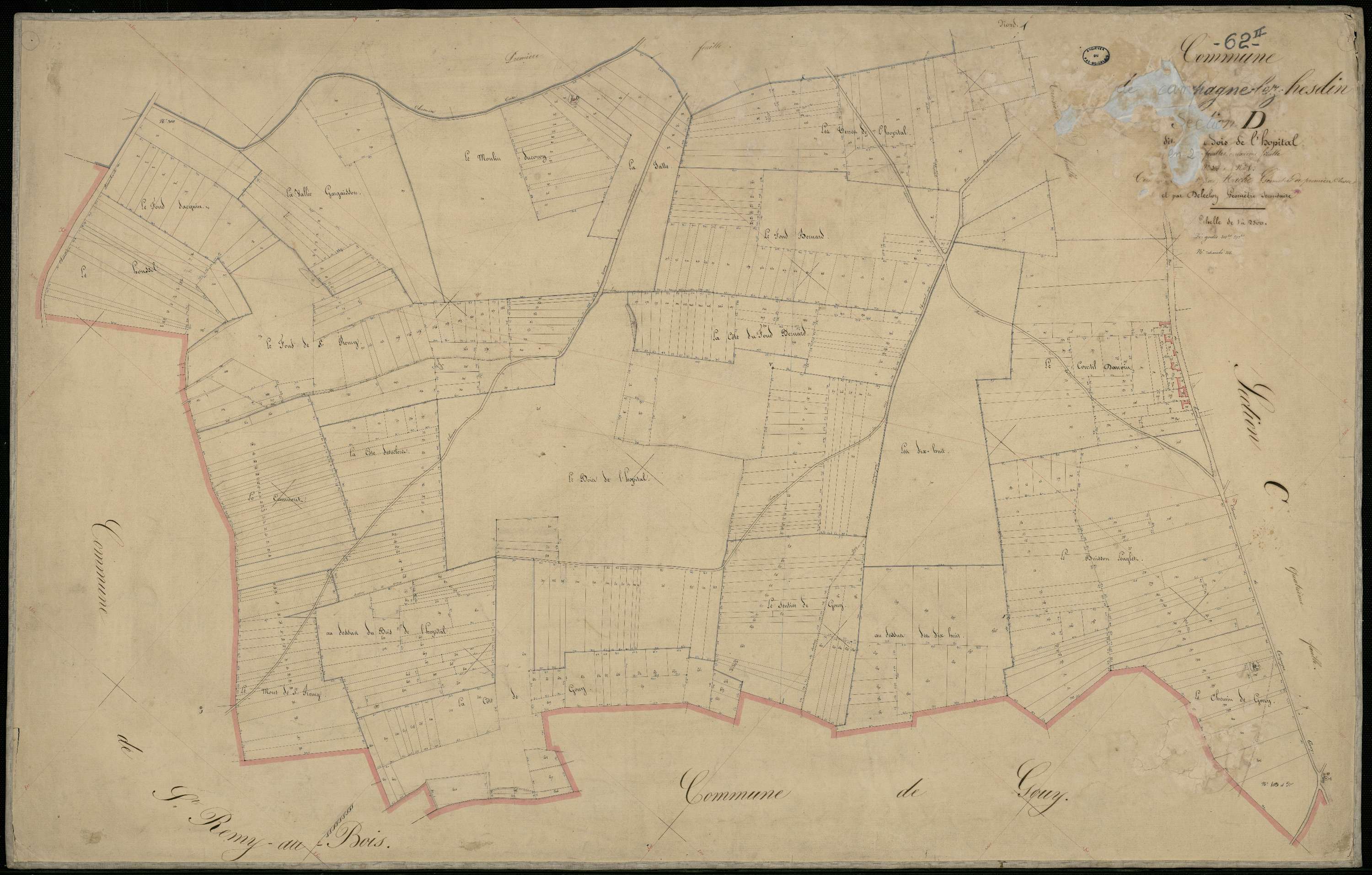 Campagne-lès-Hesdin - Section D, 2e feuille