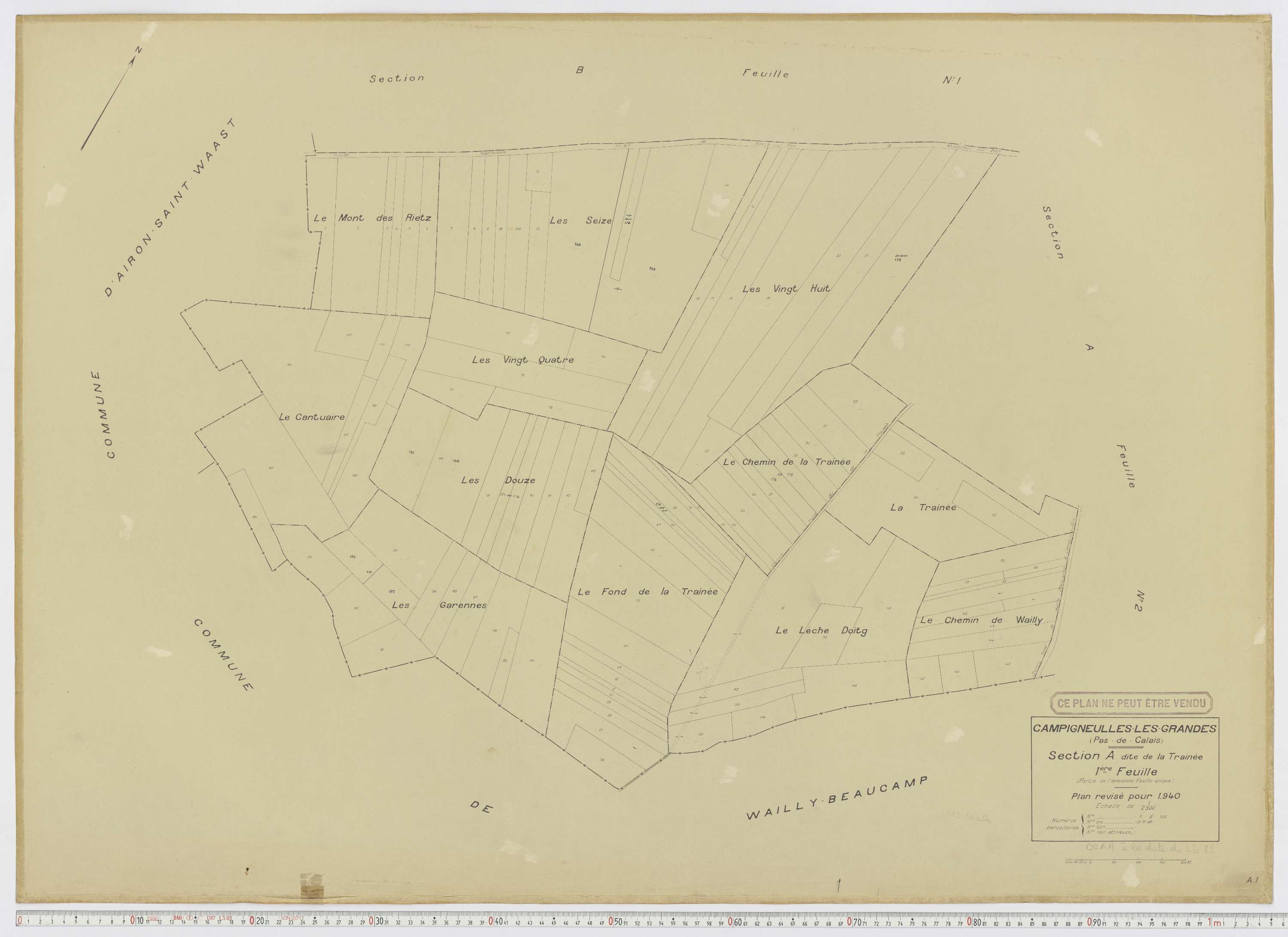 Campigneulles-les-Grandes - Section A, feuille 1.