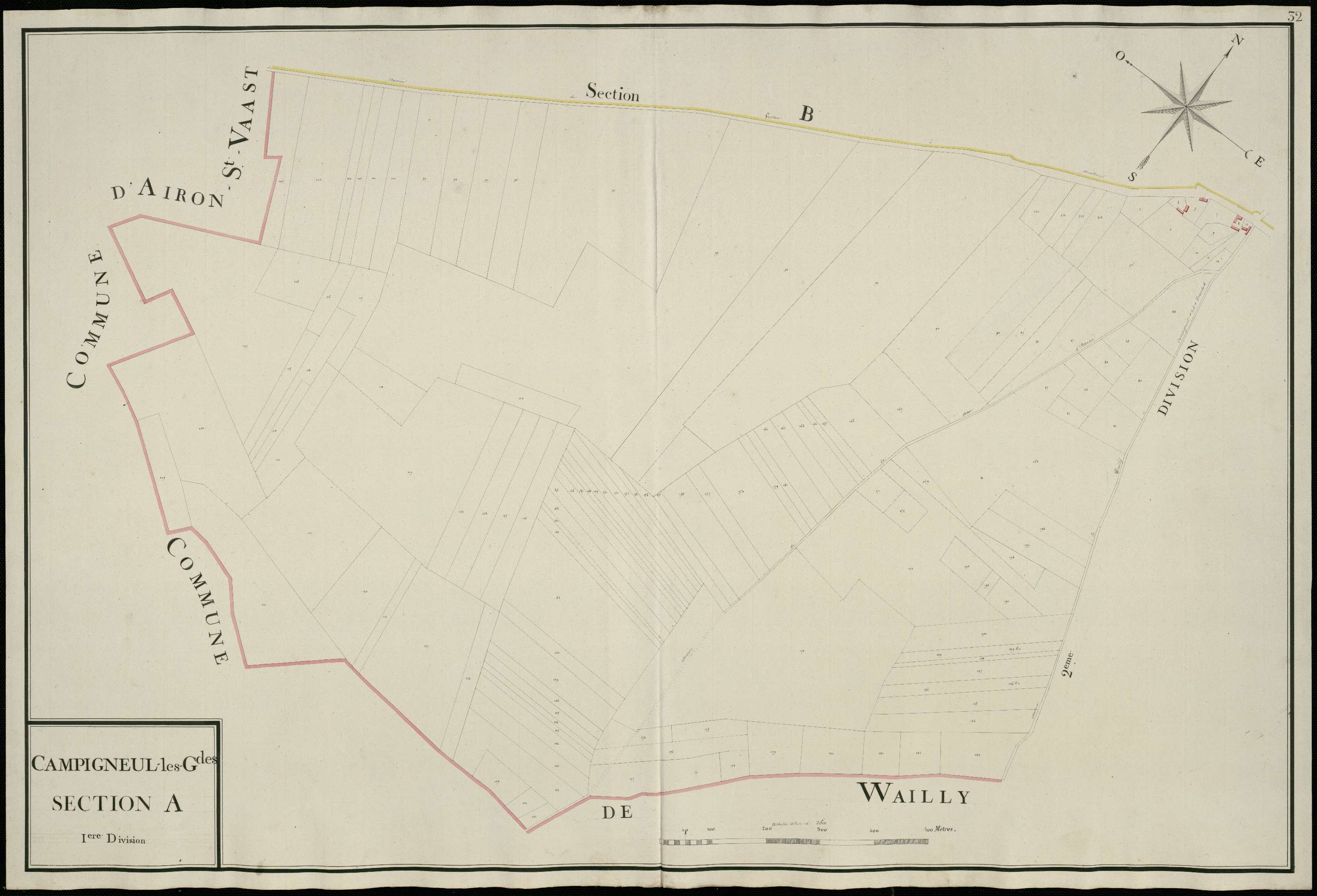 Campigneulles-les-Grandes - Section A, 1re feuille