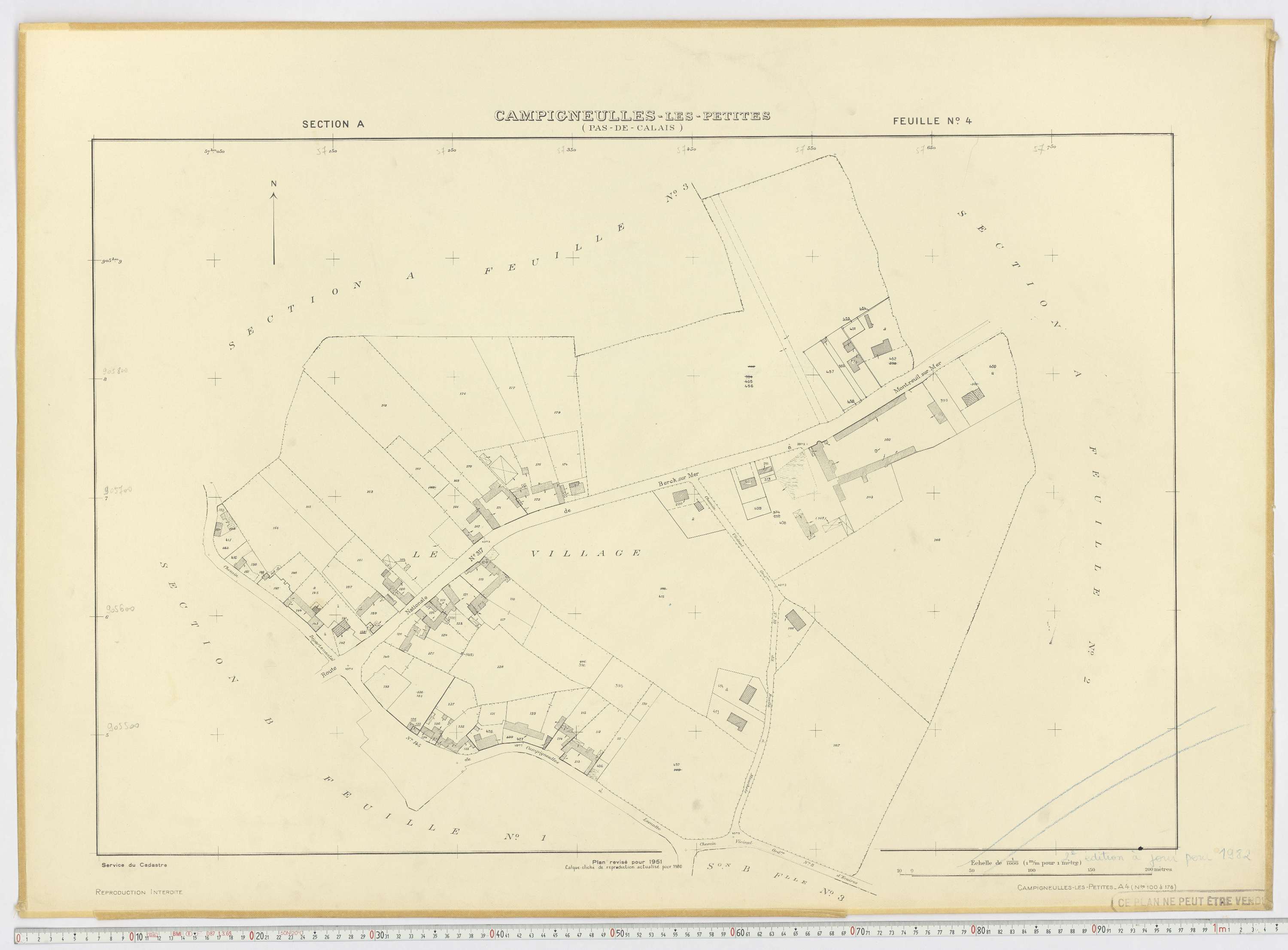 Campigneulles-les-Petites - Section A, feuille 4.