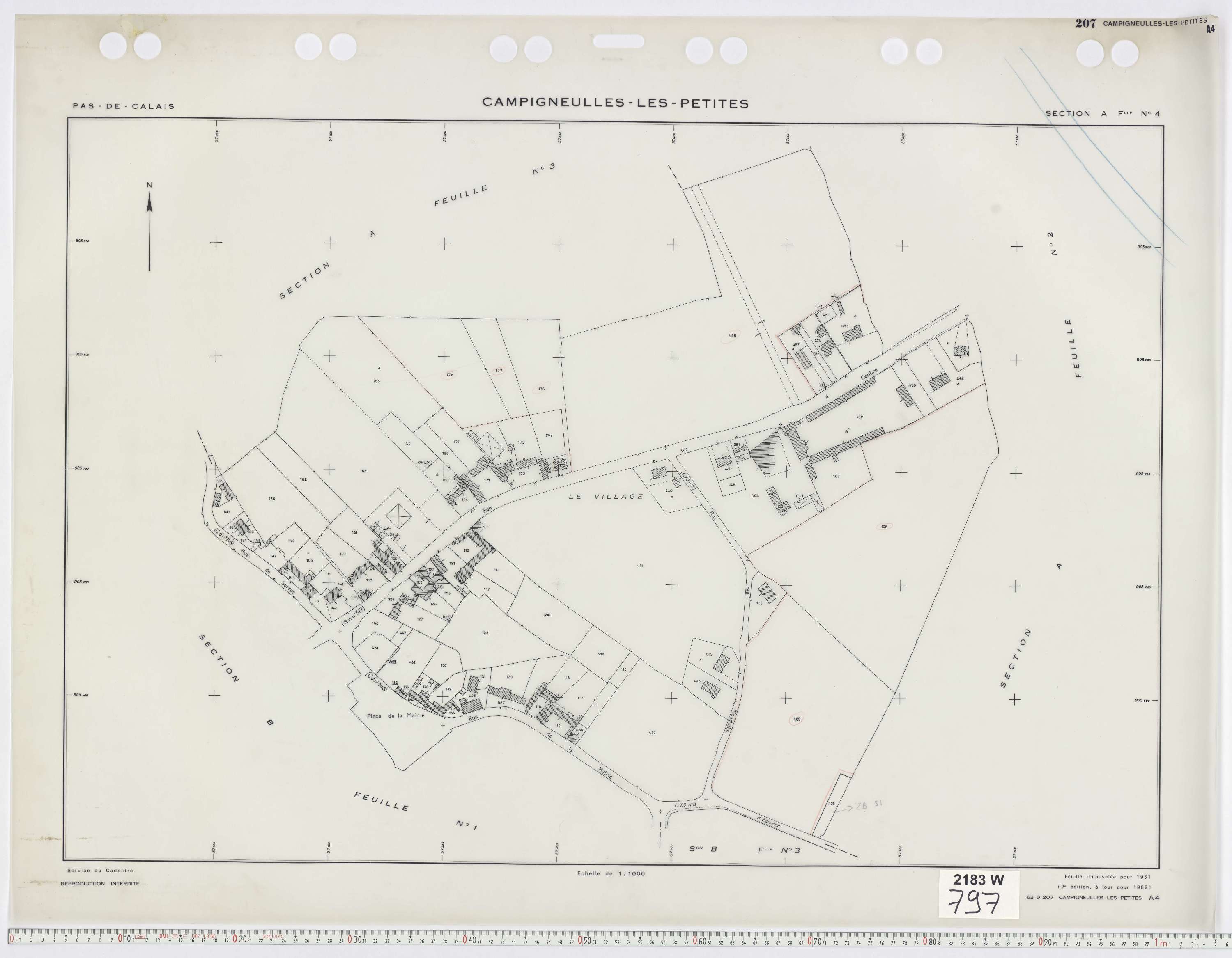 Campigneulles-les-Petites - Section A, feuille 4.