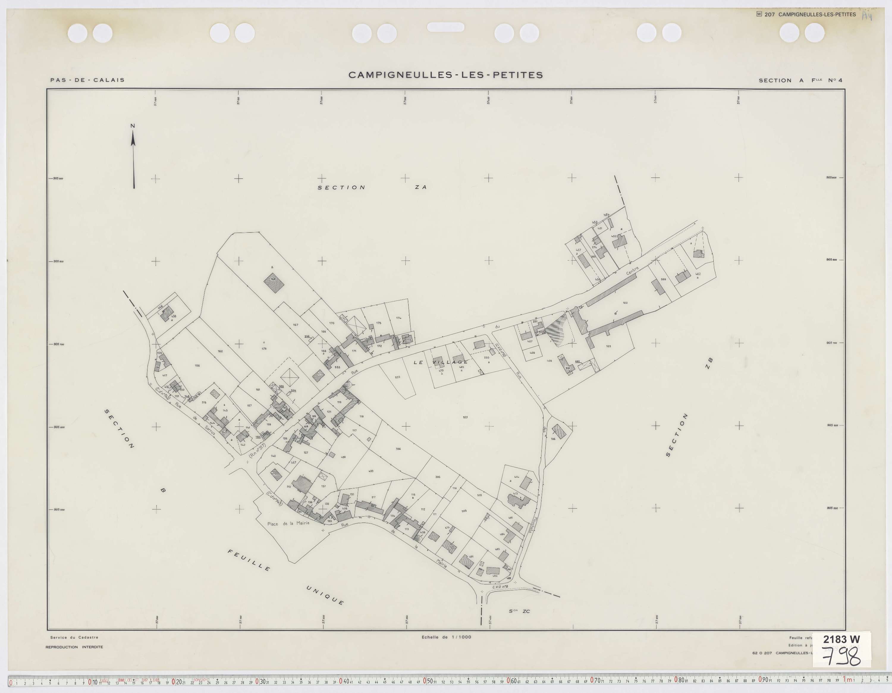 Campigneulles-les-Petites - Section A, feuille 4.