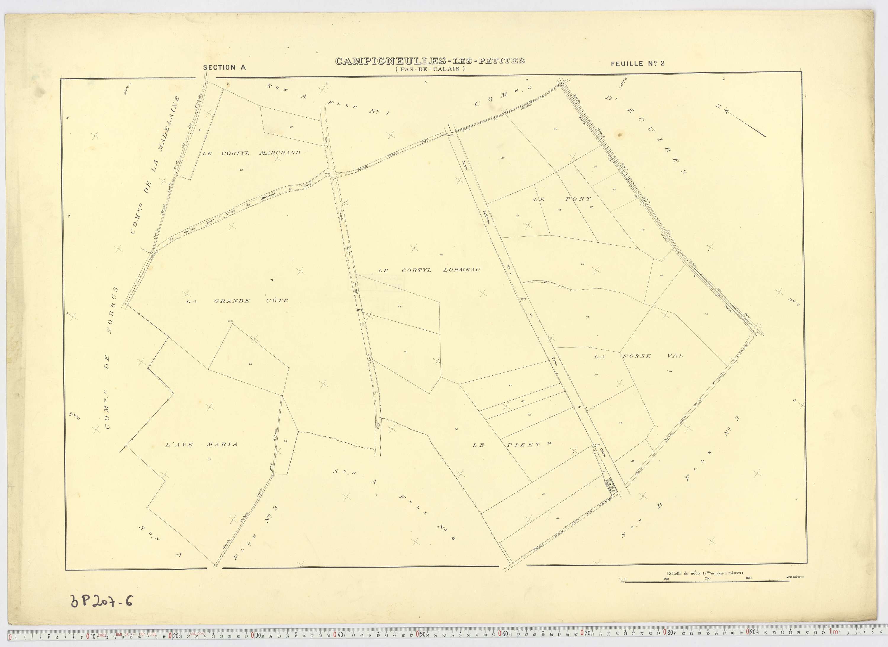 Campigneulles-les-Petites - Section A, feuille 2.
