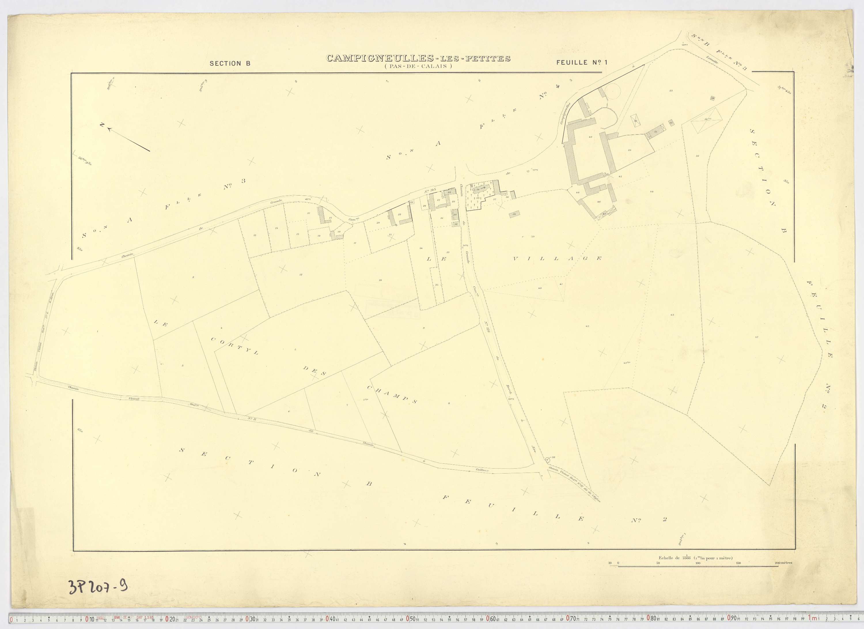 Campigneulles-les-Petites - Section B, feuille 1.