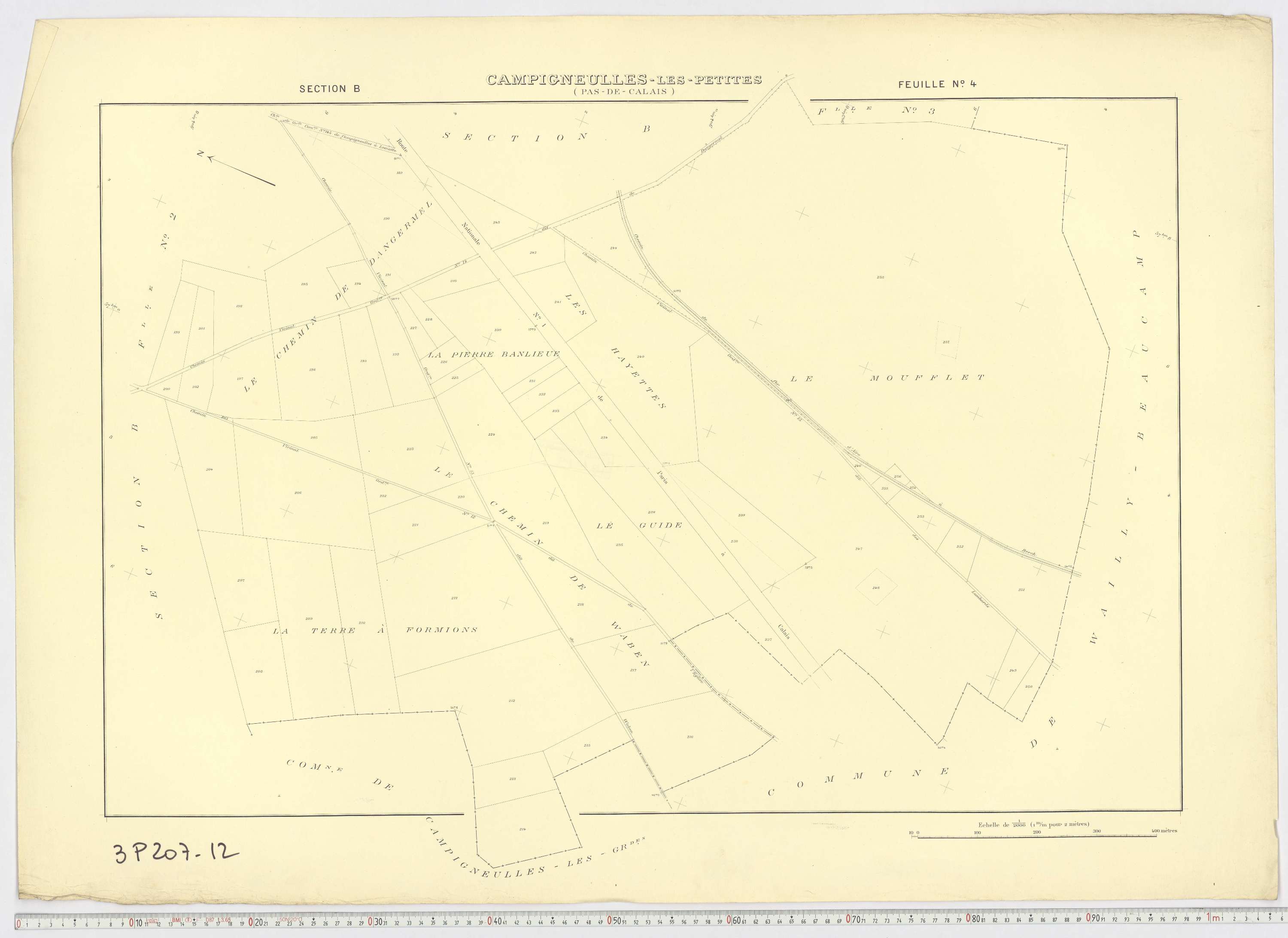 Campigneulles-les-Petites - Section B, feuille 4.