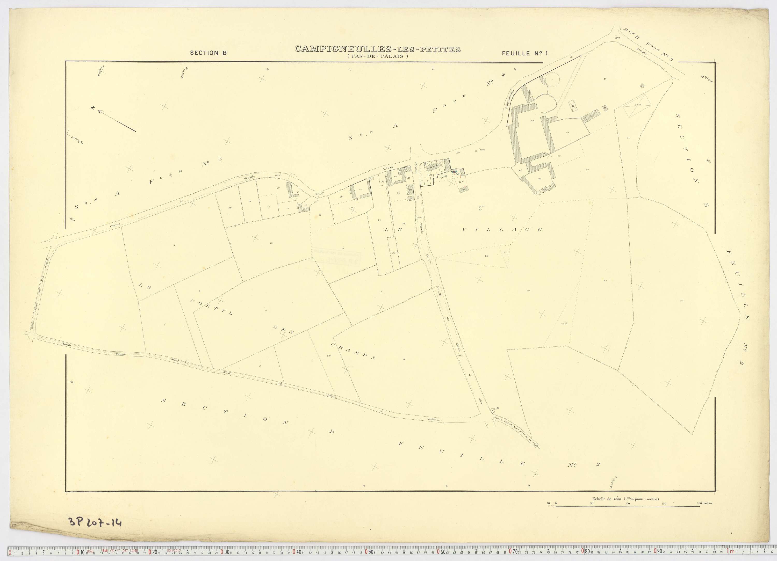 Campigneulles-les-Petites - Section B, feuille 1.