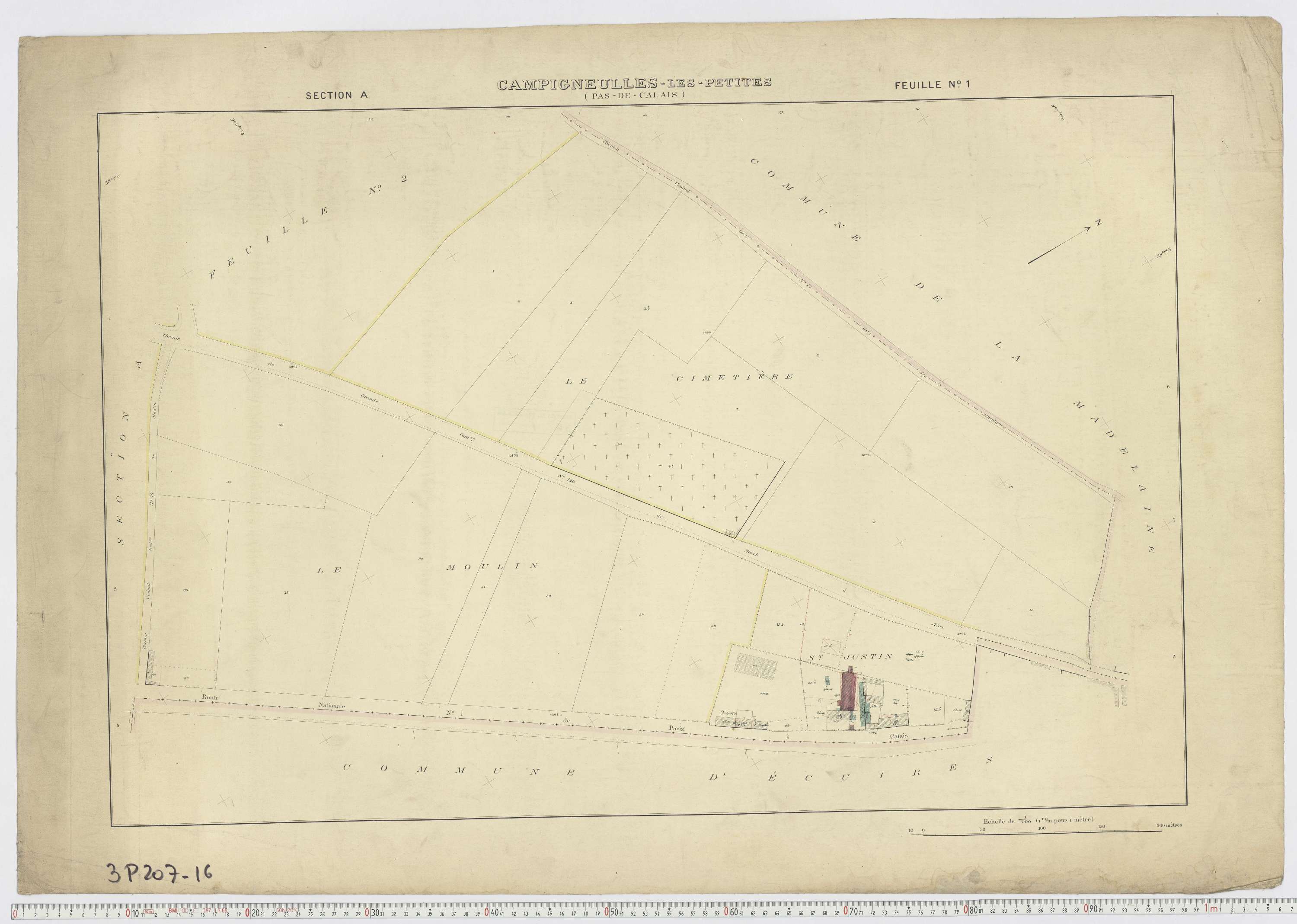 Campigneulles-les-Petites - Section A, feuille 1.