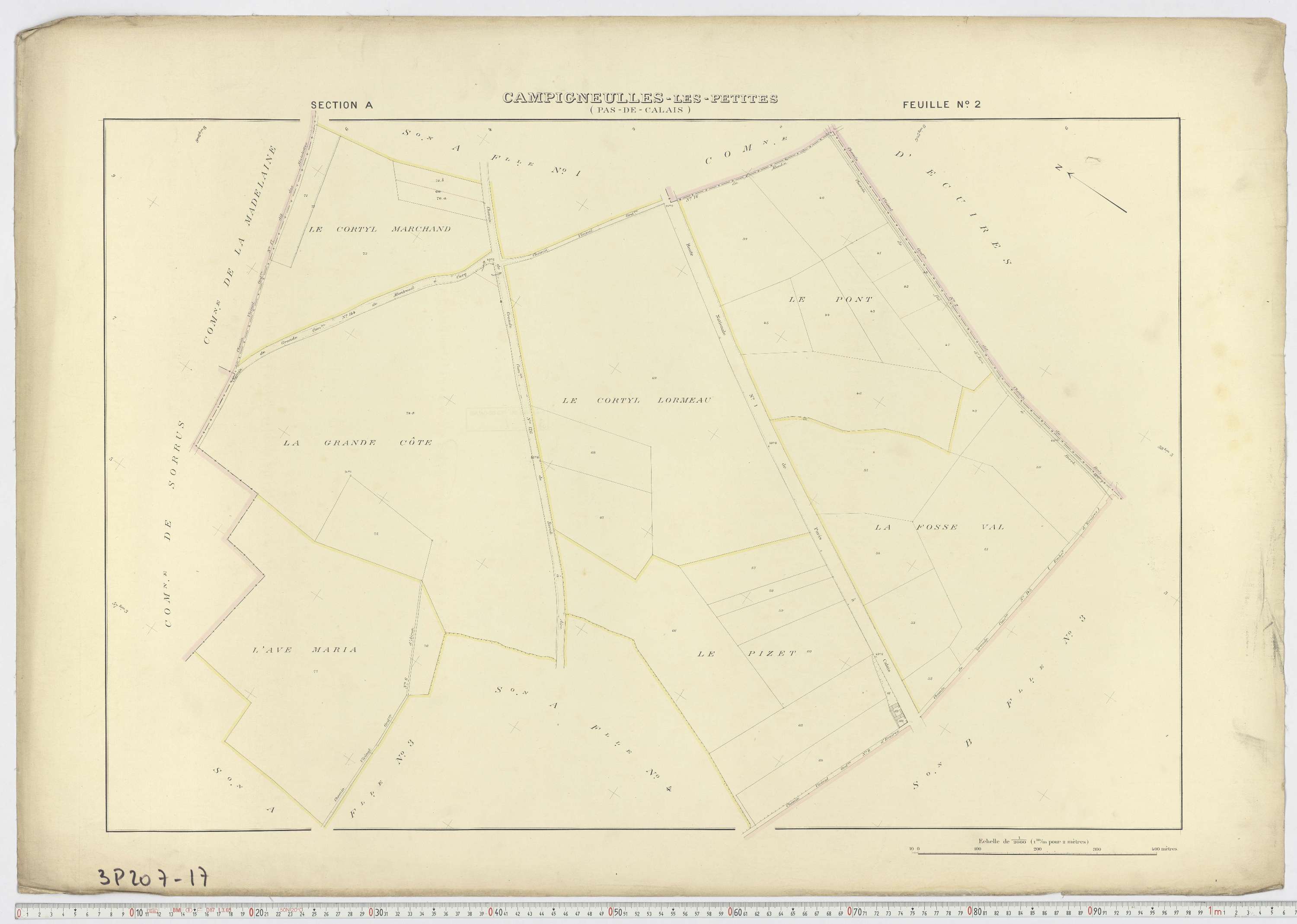 Campigneulles-les-Petites - Section A, feuille 2.