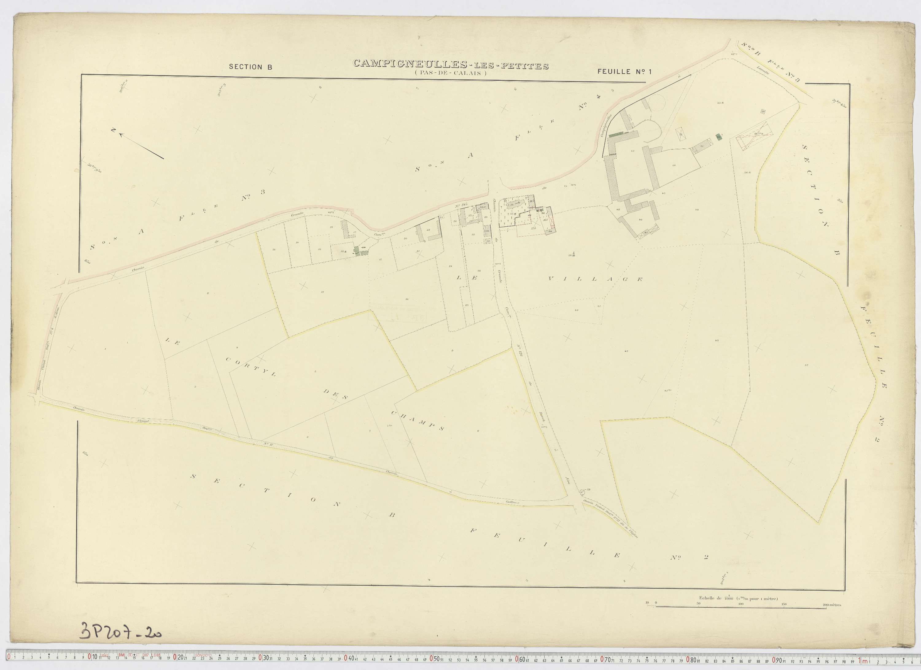 Campigneulles-les-Petites - Section B, feuille 1.