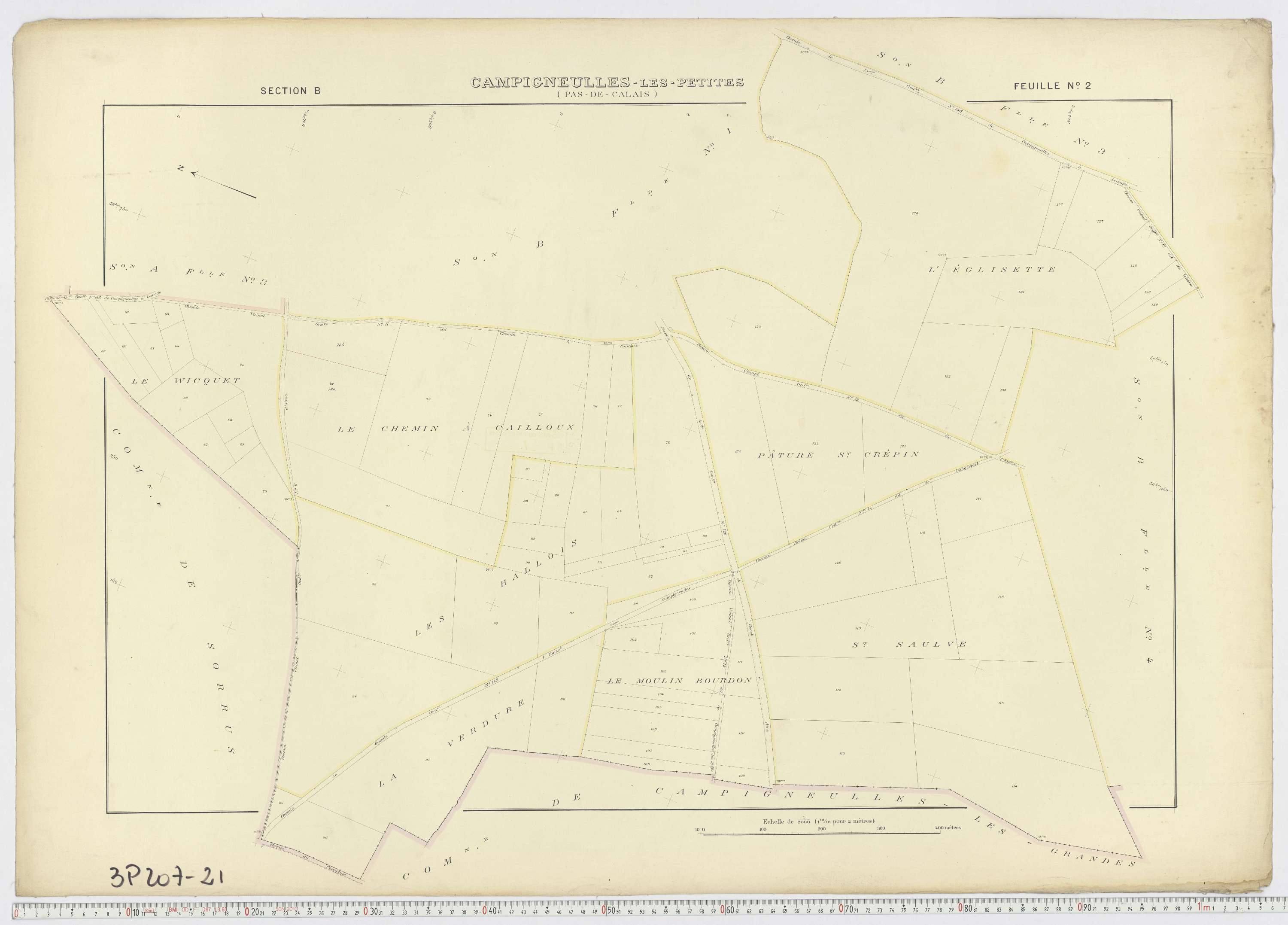 Campigneulles-les-Petites - Section B, feuille 2.